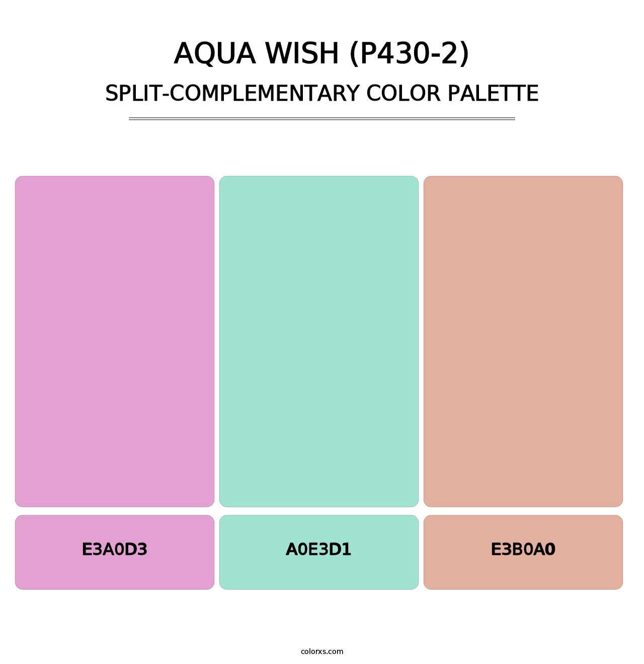 Aqua Wish (P430-2) - Split-Complementary Color Palette