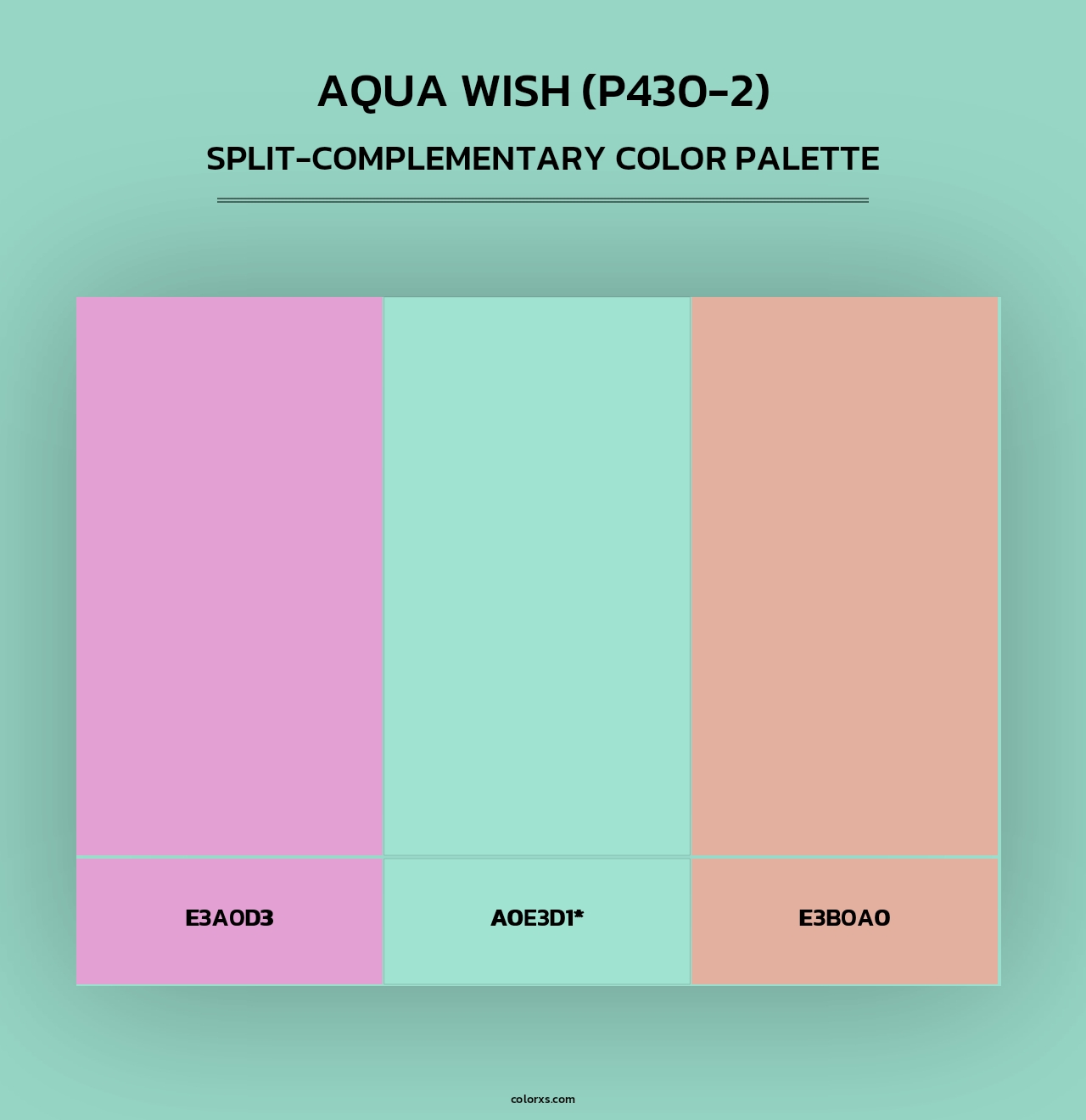 Aqua Wish (P430-2) - Split-Complementary Color Palette