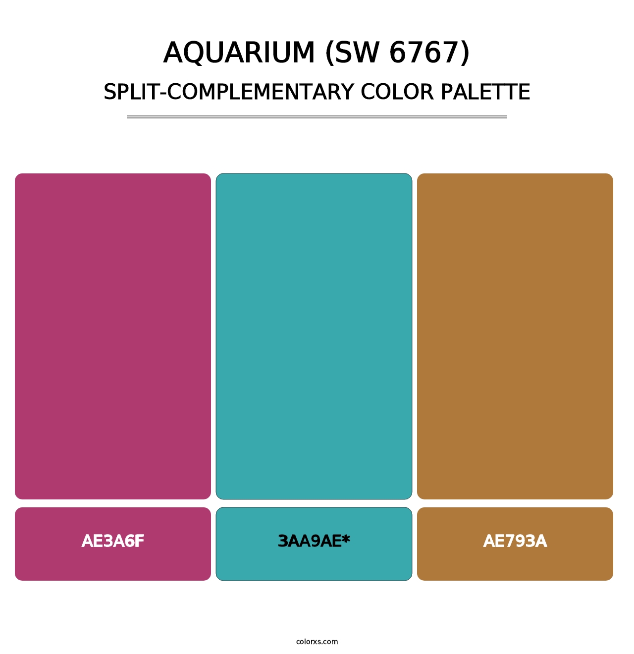 Aquarium (SW 6767) - Split-Complementary Color Palette