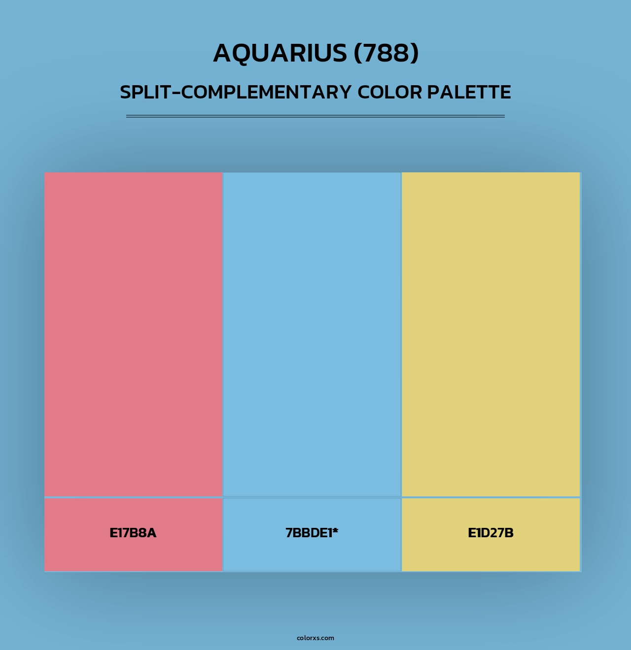 Aquarius (788) - Split-Complementary Color Palette