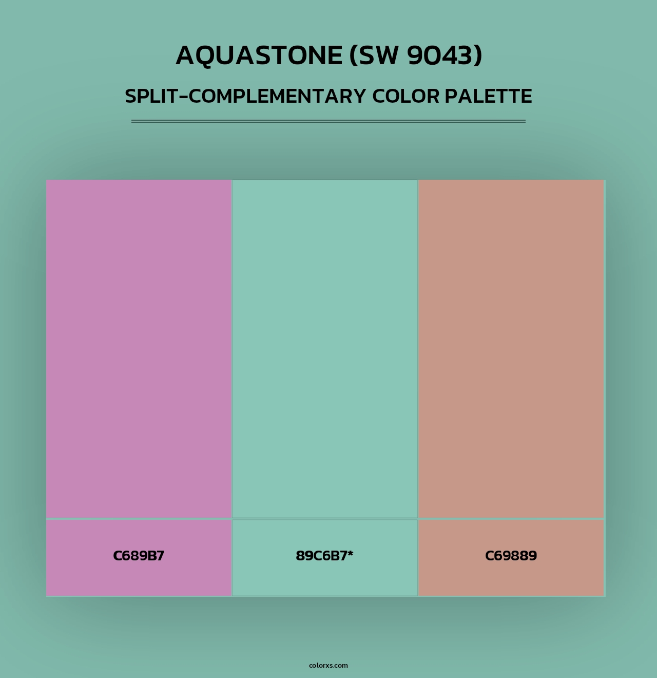 Aquastone (SW 9043) - Split-Complementary Color Palette