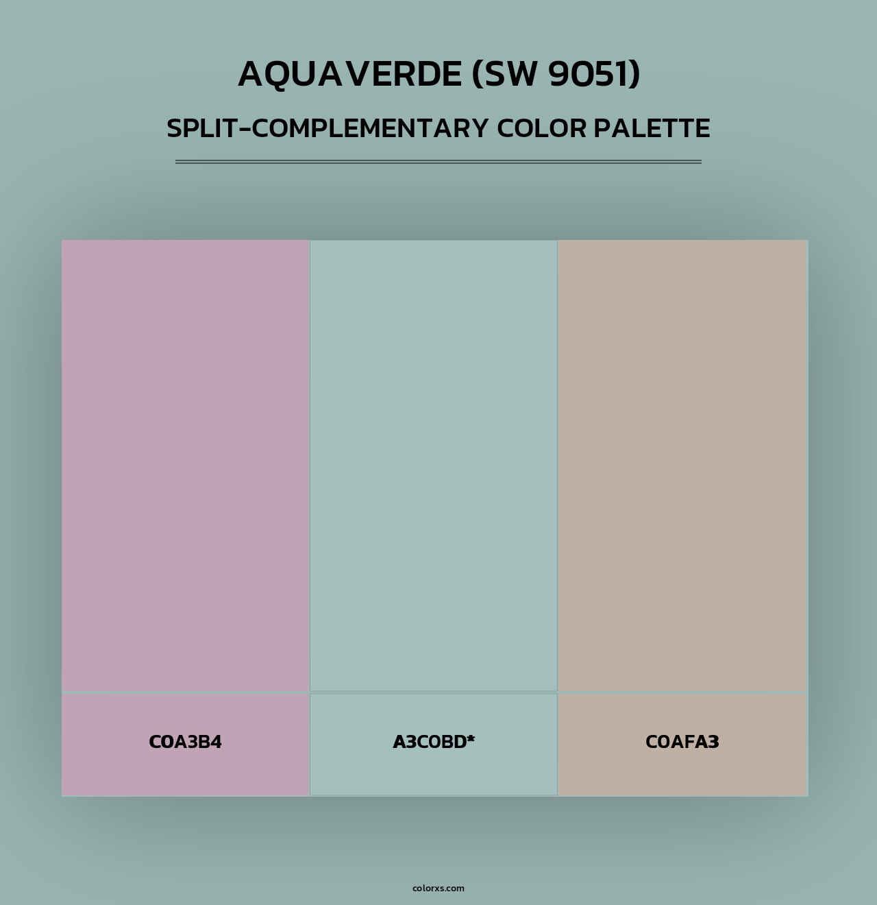 Aquaverde (SW 9051) - Split-Complementary Color Palette