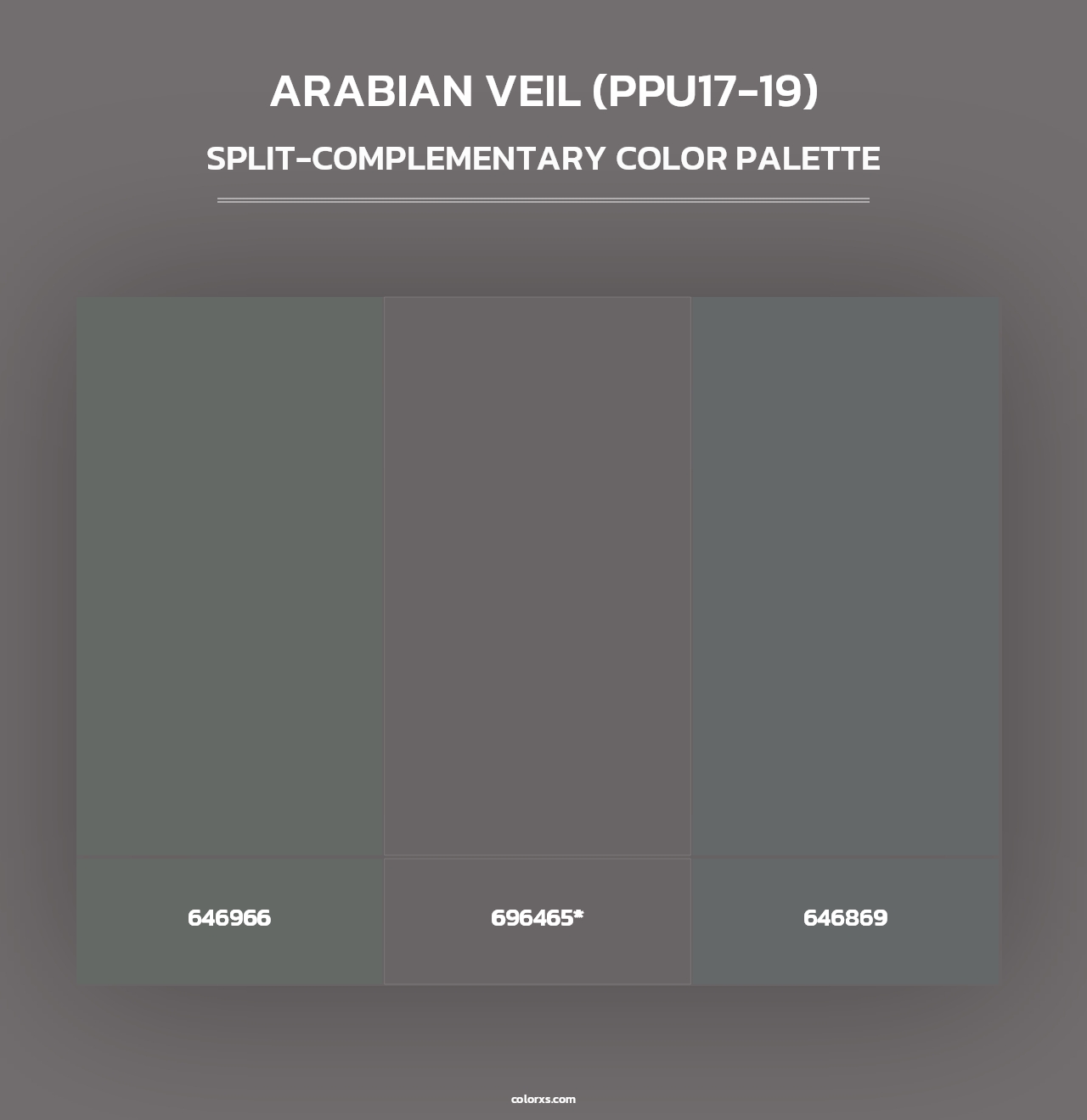 Arabian Veil (PPU17-19) - Split-Complementary Color Palette