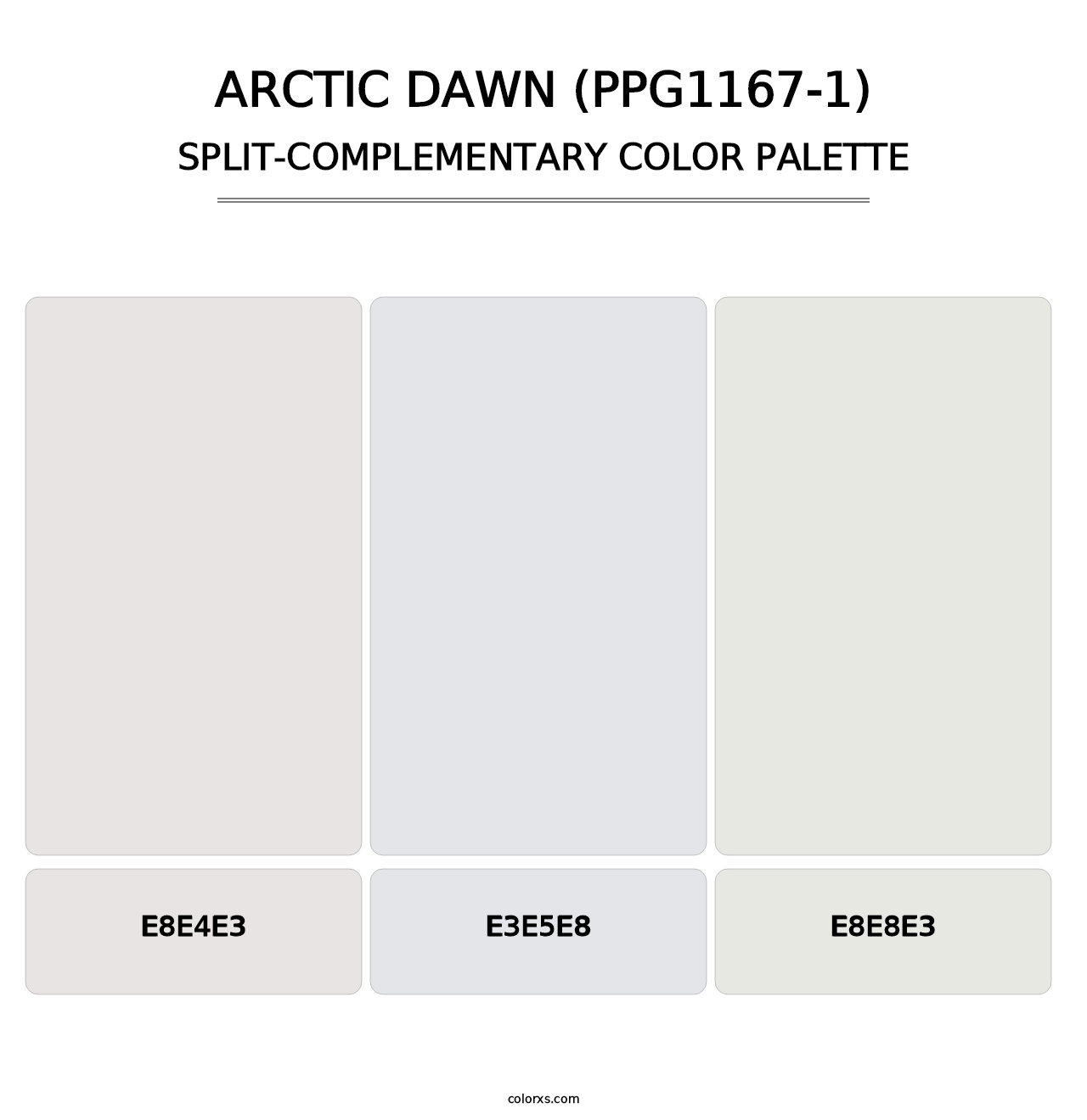 Arctic Dawn (PPG1167-1) - Split-Complementary Color Palette