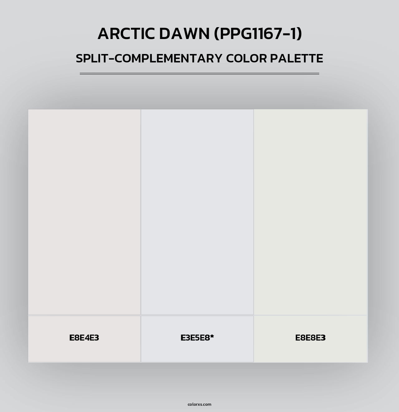 Arctic Dawn (PPG1167-1) - Split-Complementary Color Palette