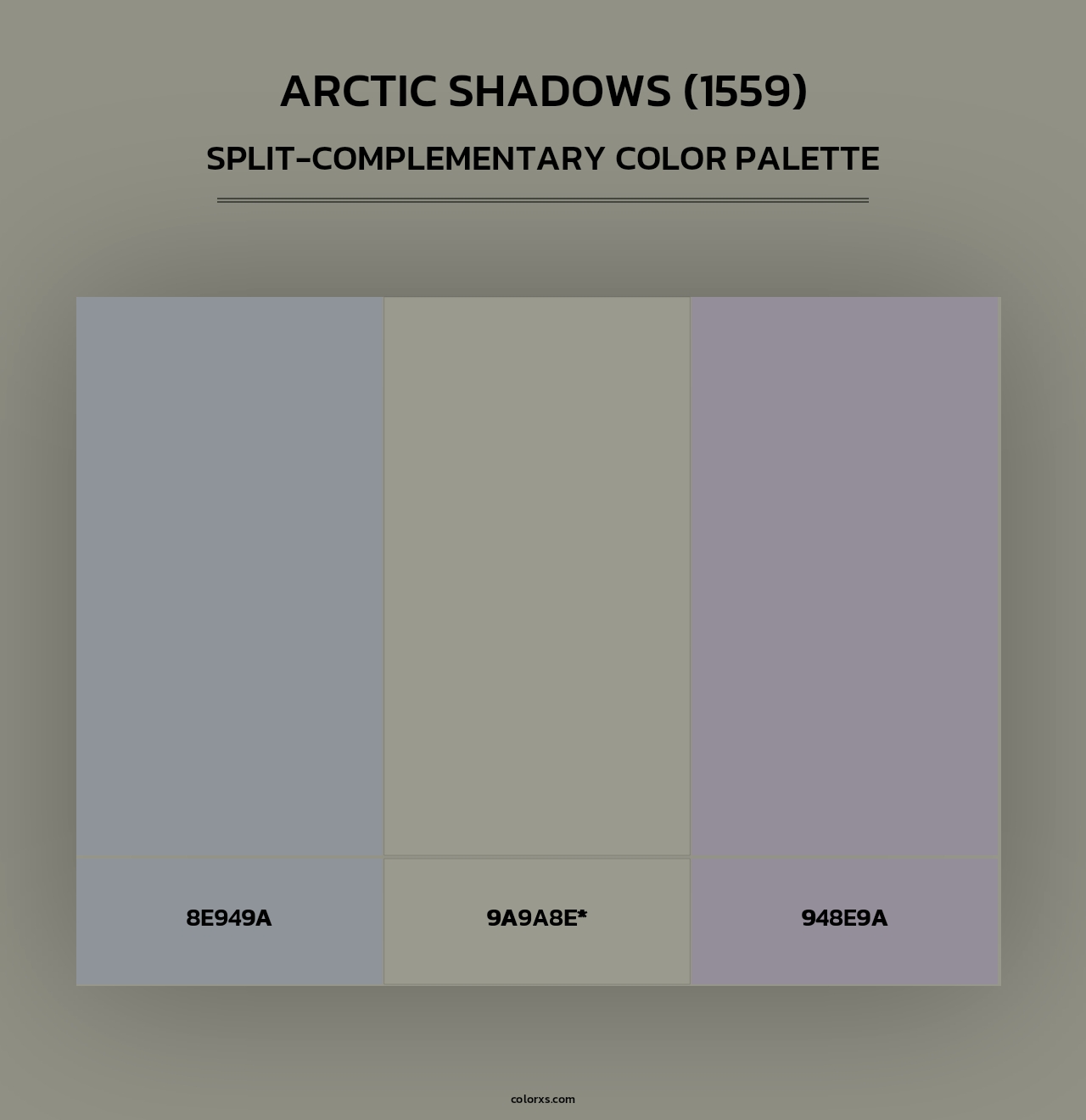 Arctic Shadows (1559) - Split-Complementary Color Palette