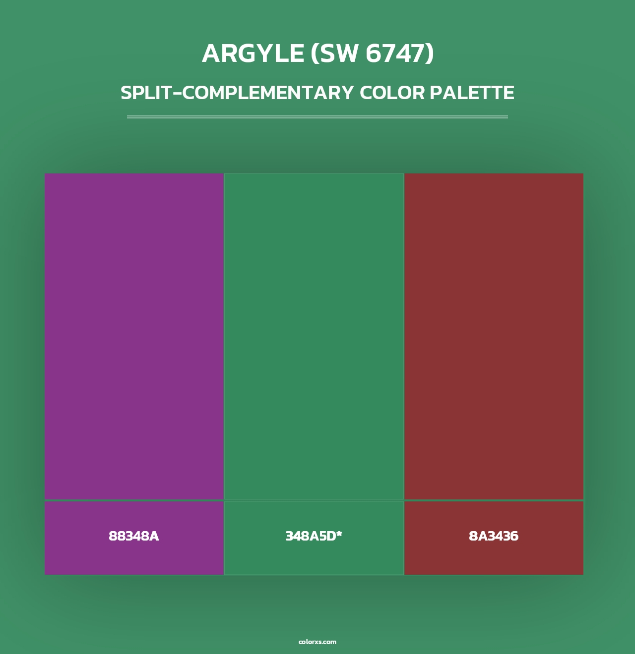 Argyle (SW 6747) - Split-Complementary Color Palette