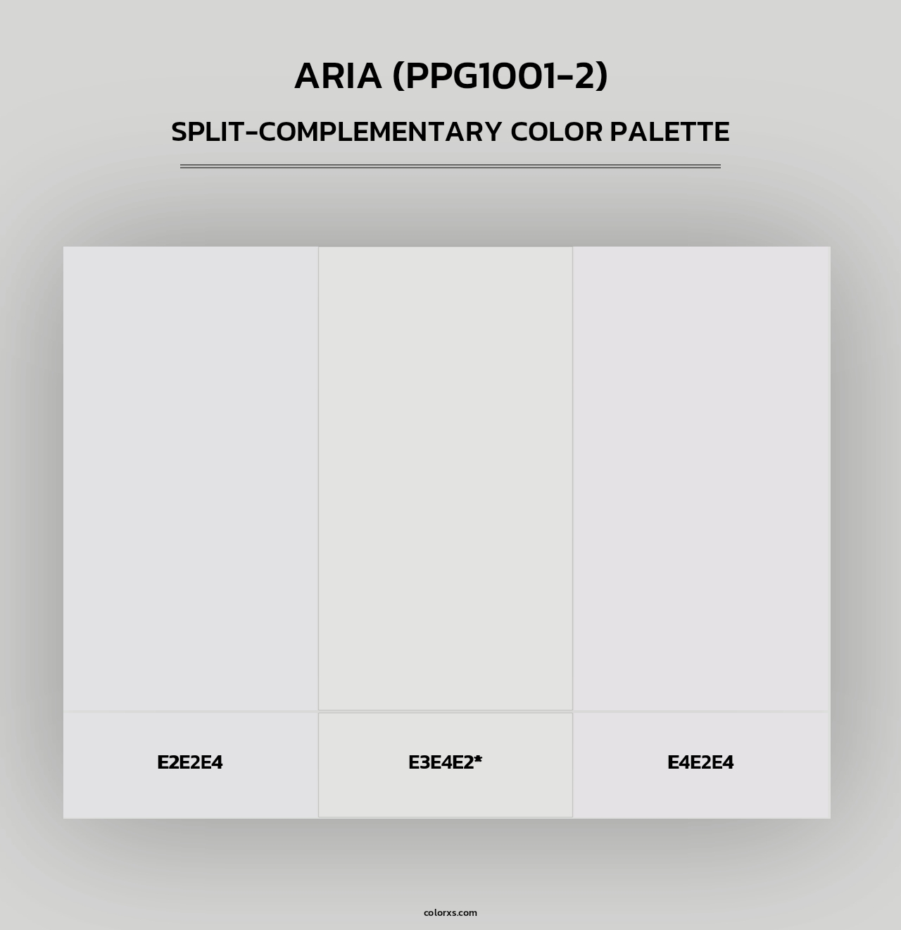 Aria (PPG1001-2) - Split-Complementary Color Palette