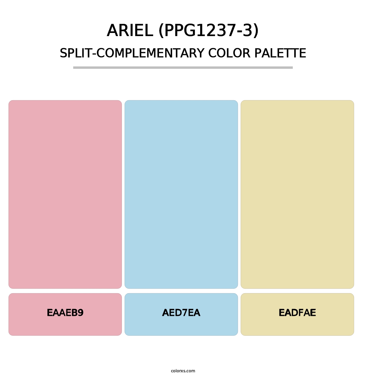 Ariel (PPG1237-3) - Split-Complementary Color Palette