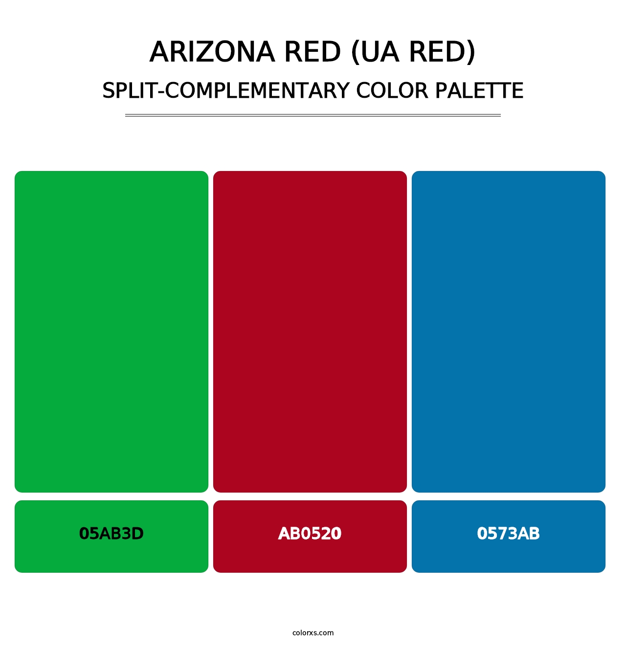 Arizona Red (UA Red) - Split-Complementary Color Palette