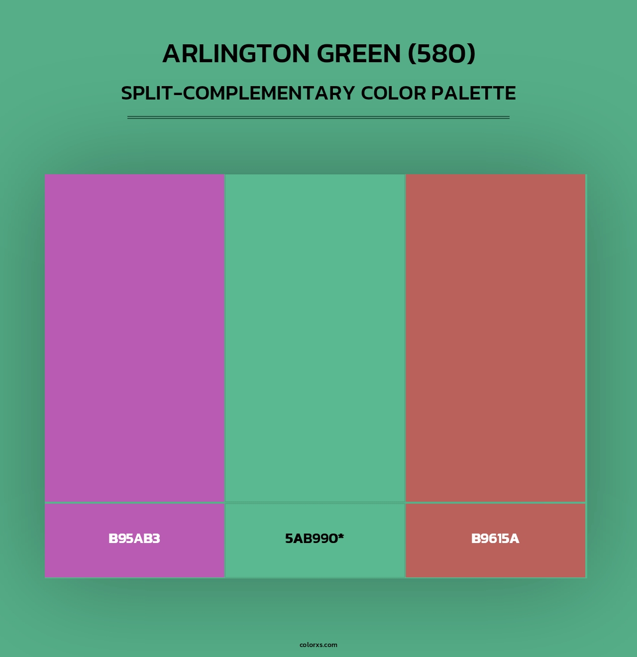 Arlington Green (580) - Split-Complementary Color Palette