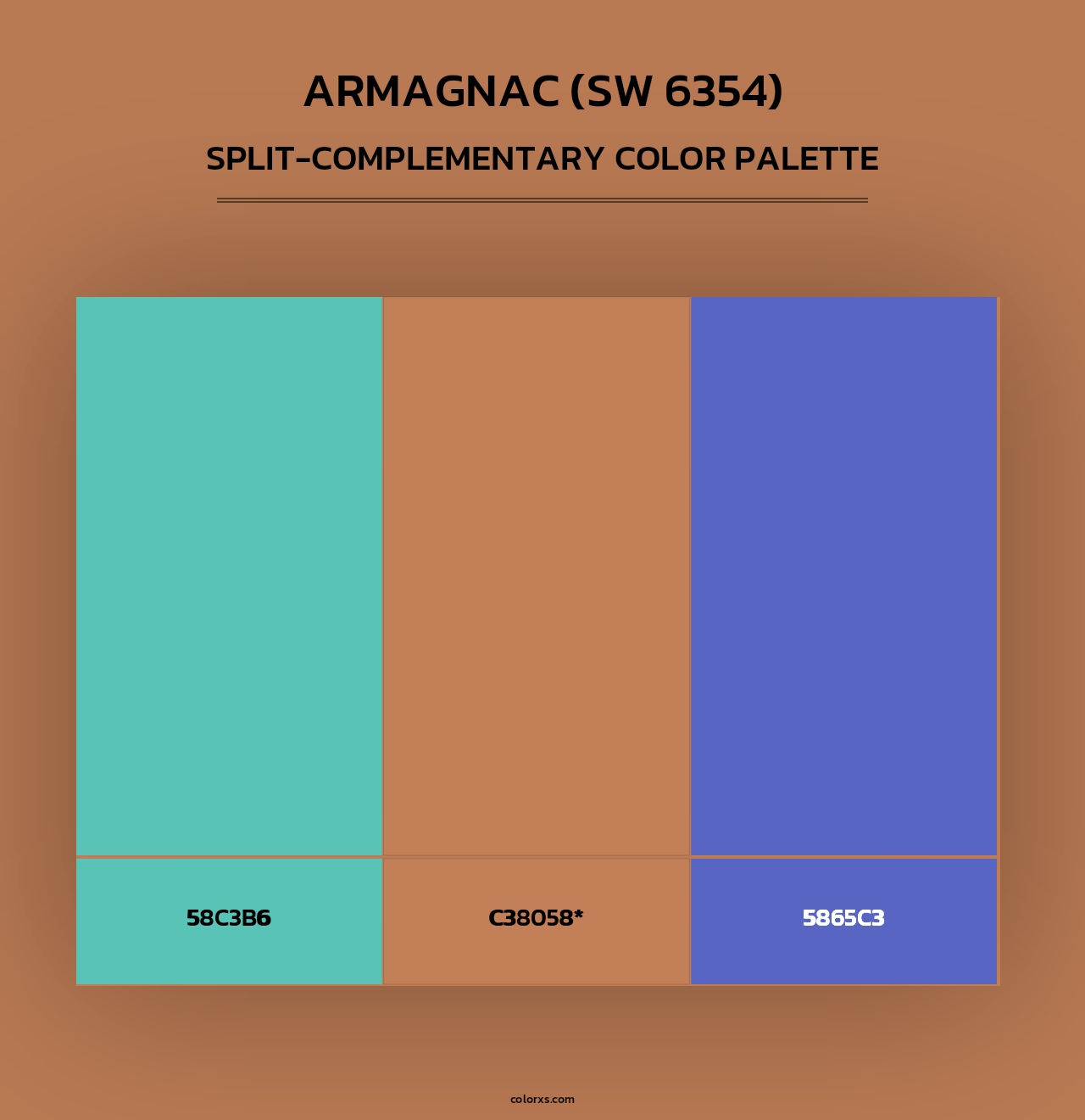 Armagnac (SW 6354) - Split-Complementary Color Palette
