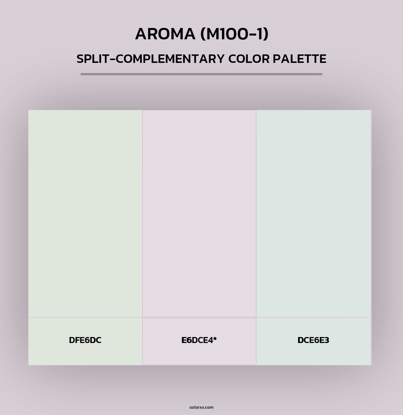 Aroma (M100-1) - Split-Complementary Color Palette