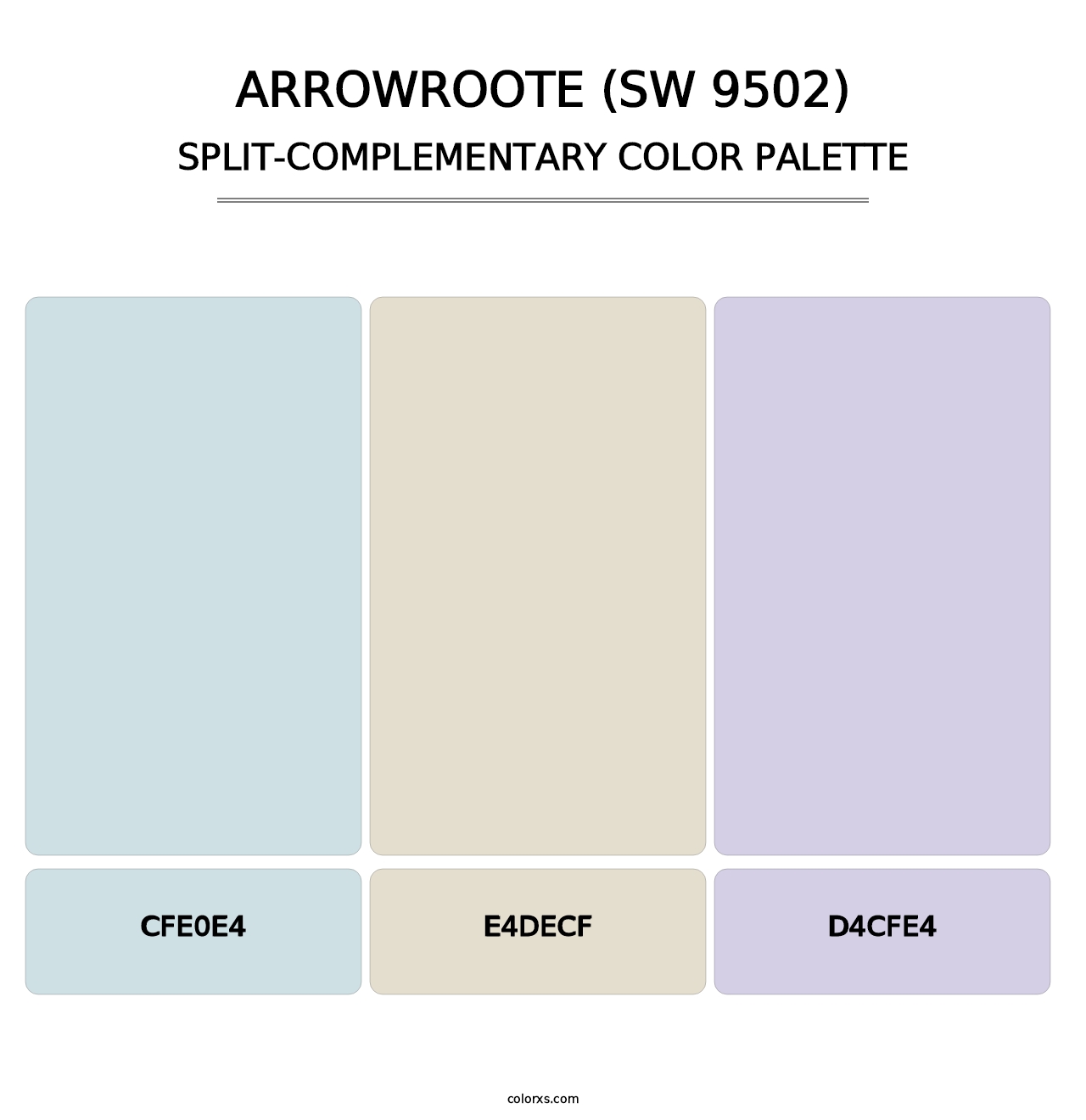 Arrowroote (SW 9502) - Split-Complementary Color Palette