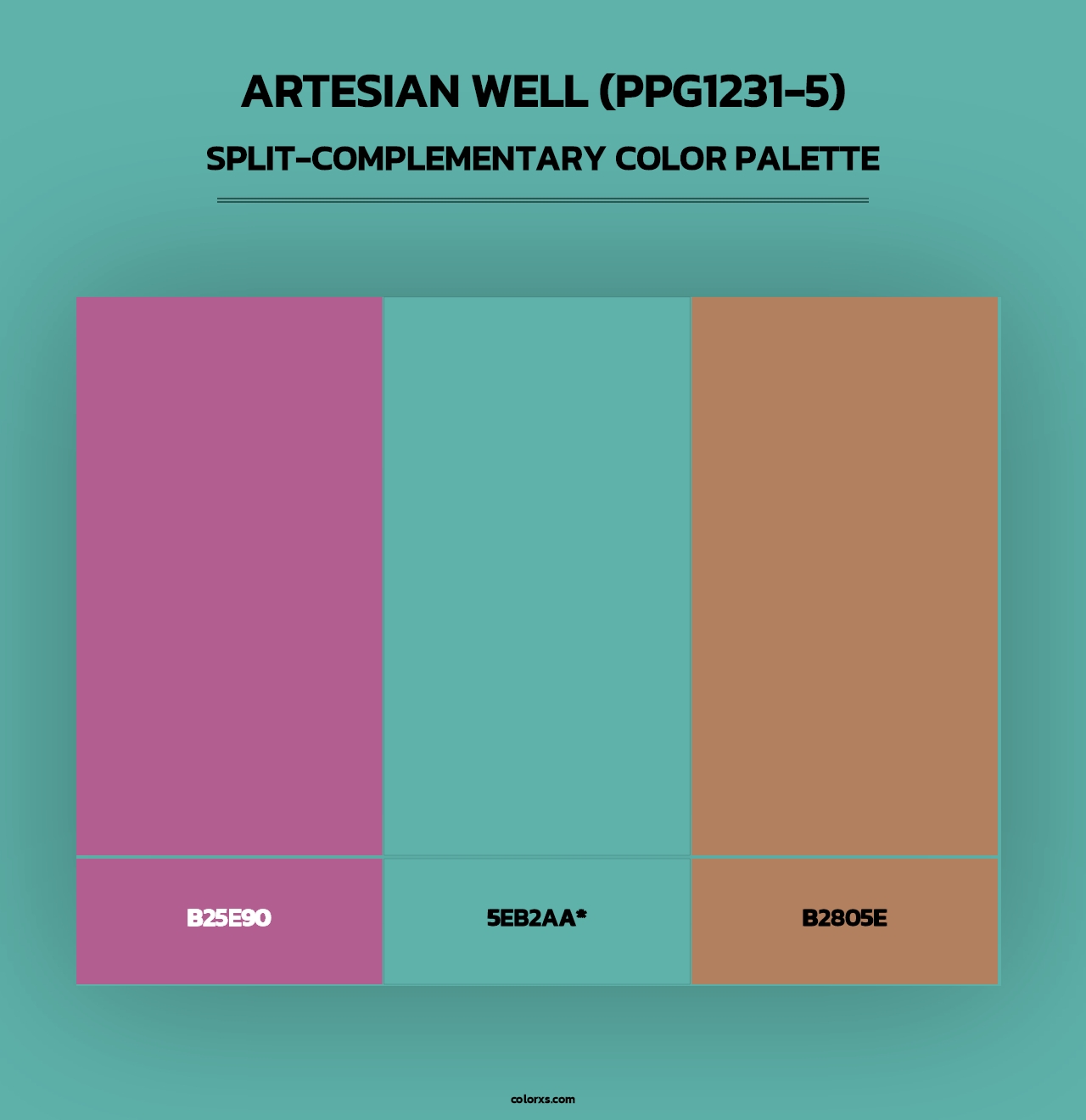 Artesian Well (PPG1231-5) - Split-Complementary Color Palette