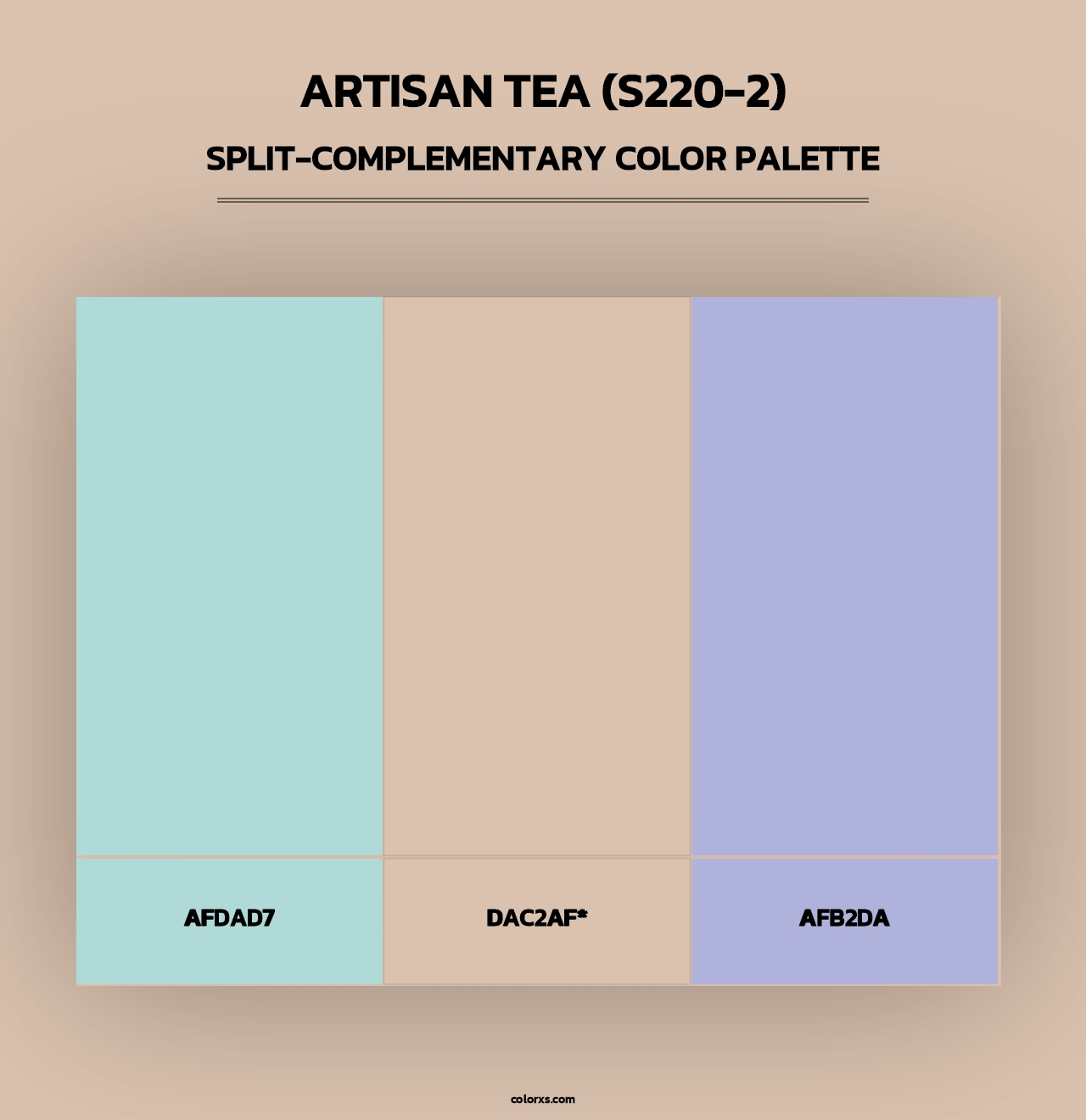 Artisan Tea (S220-2) - Split-Complementary Color Palette