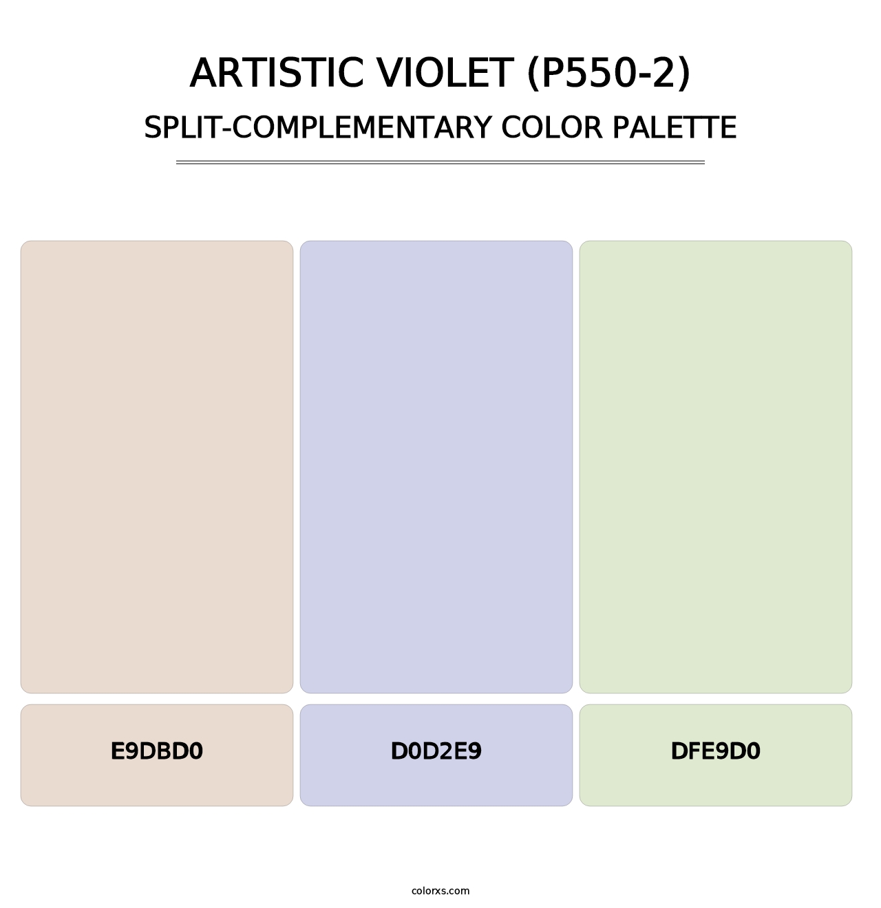 Artistic Violet (P550-2) - Split-Complementary Color Palette
