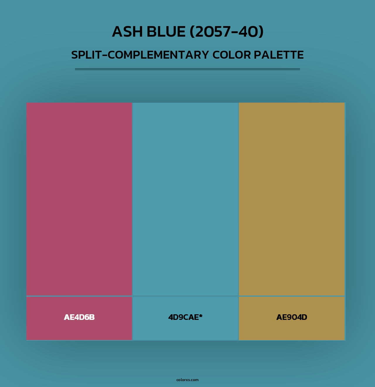 Ash Blue (2057-40) - Split-Complementary Color Palette