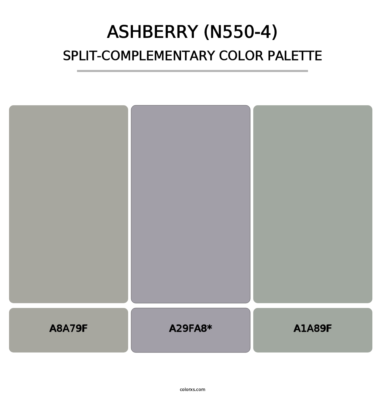 Ashberry (N550-4) - Split-Complementary Color Palette
