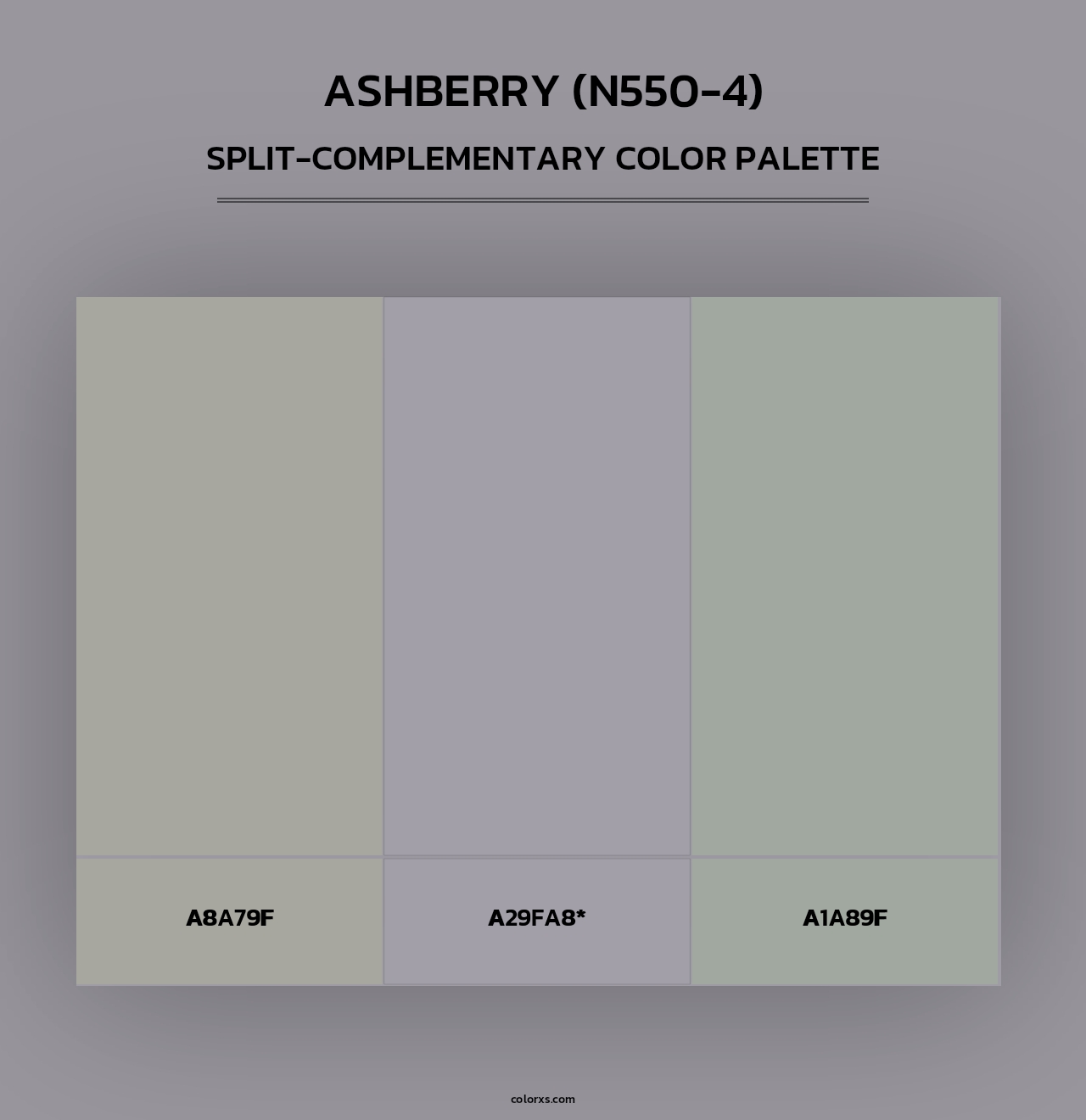 Ashberry (N550-4) - Split-Complementary Color Palette