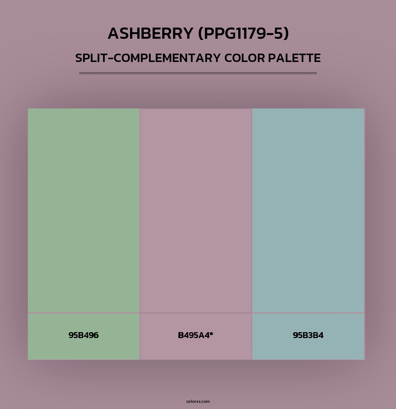 Ashberry (PPG1179-5) - Split-Complementary Color Palette