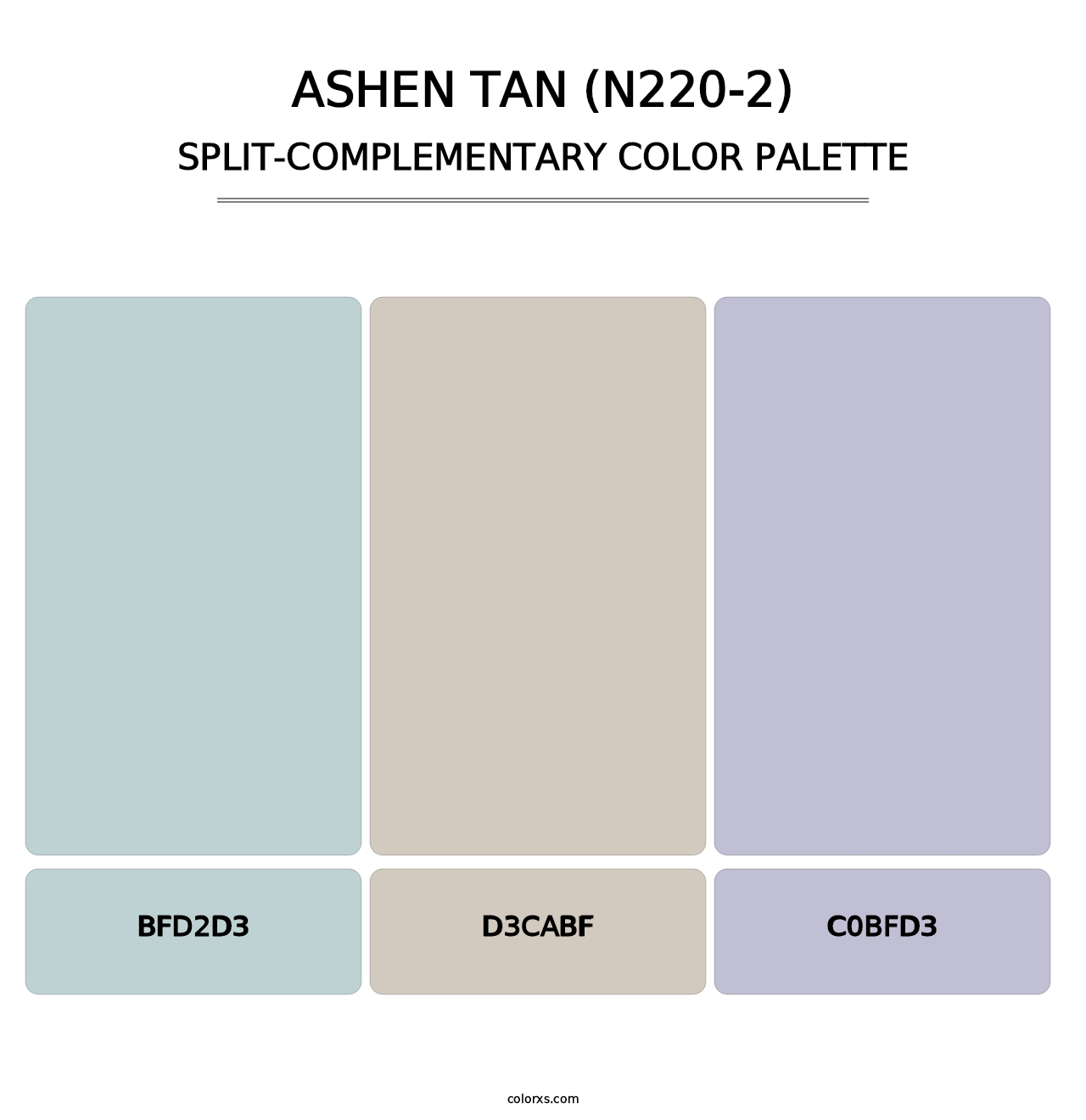 Ashen Tan (N220-2) - Split-Complementary Color Palette