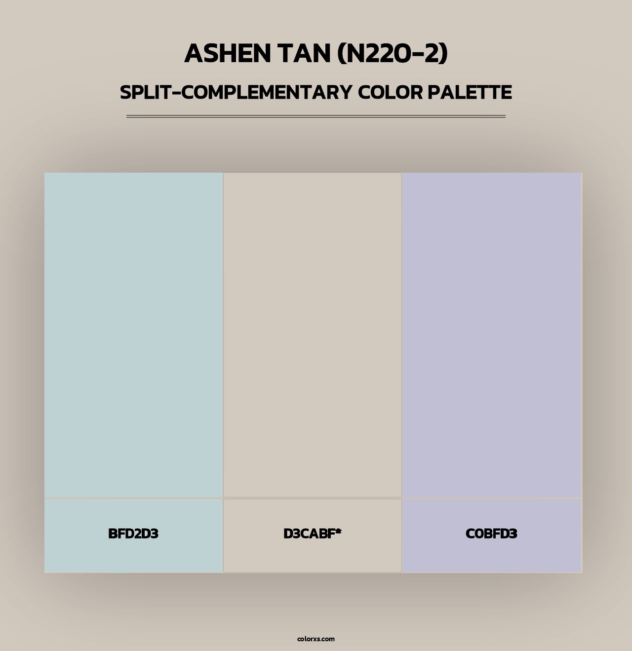 Ashen Tan (N220-2) - Split-Complementary Color Palette