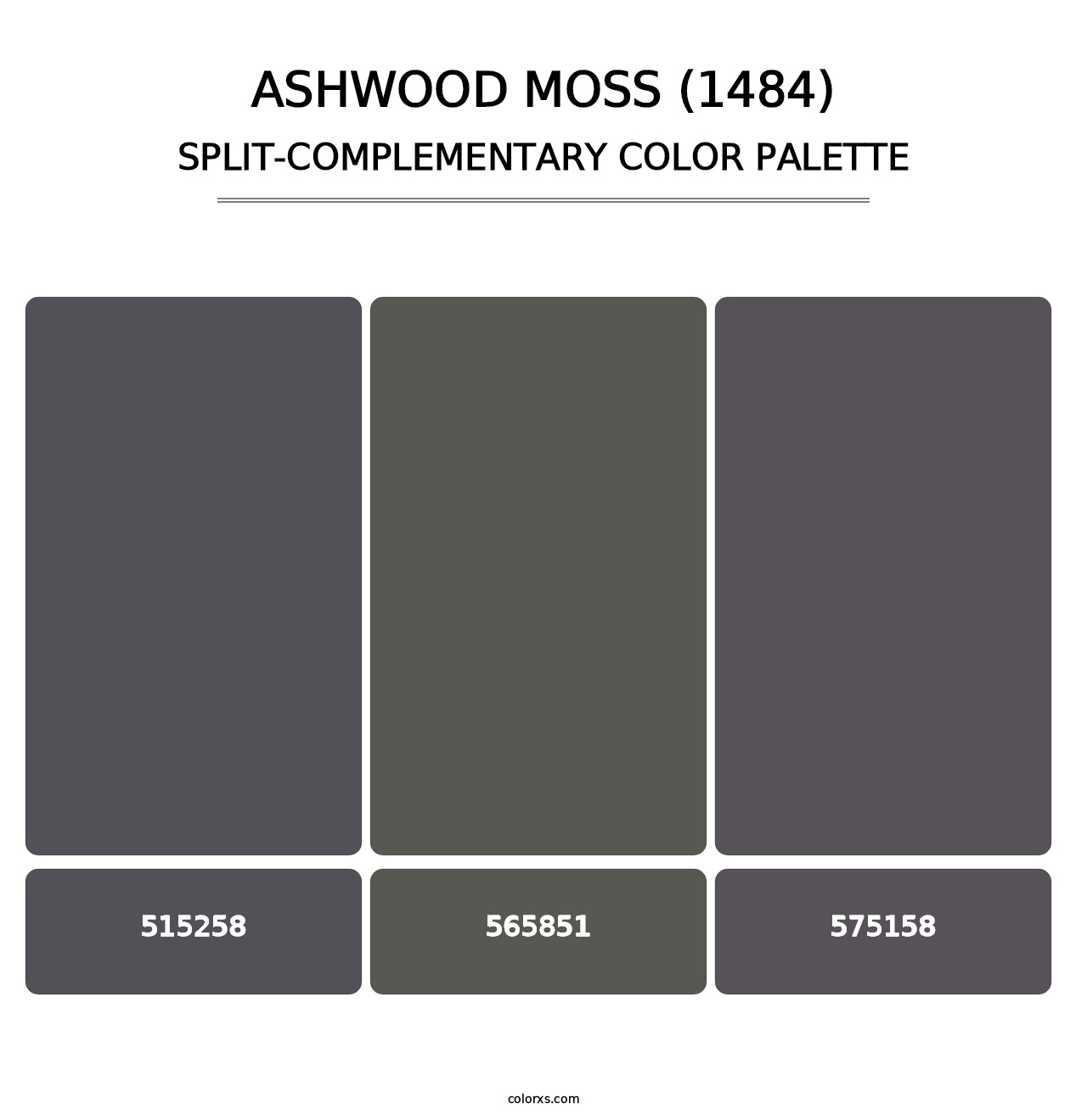 Ashwood Moss (1484) - Split-Complementary Color Palette