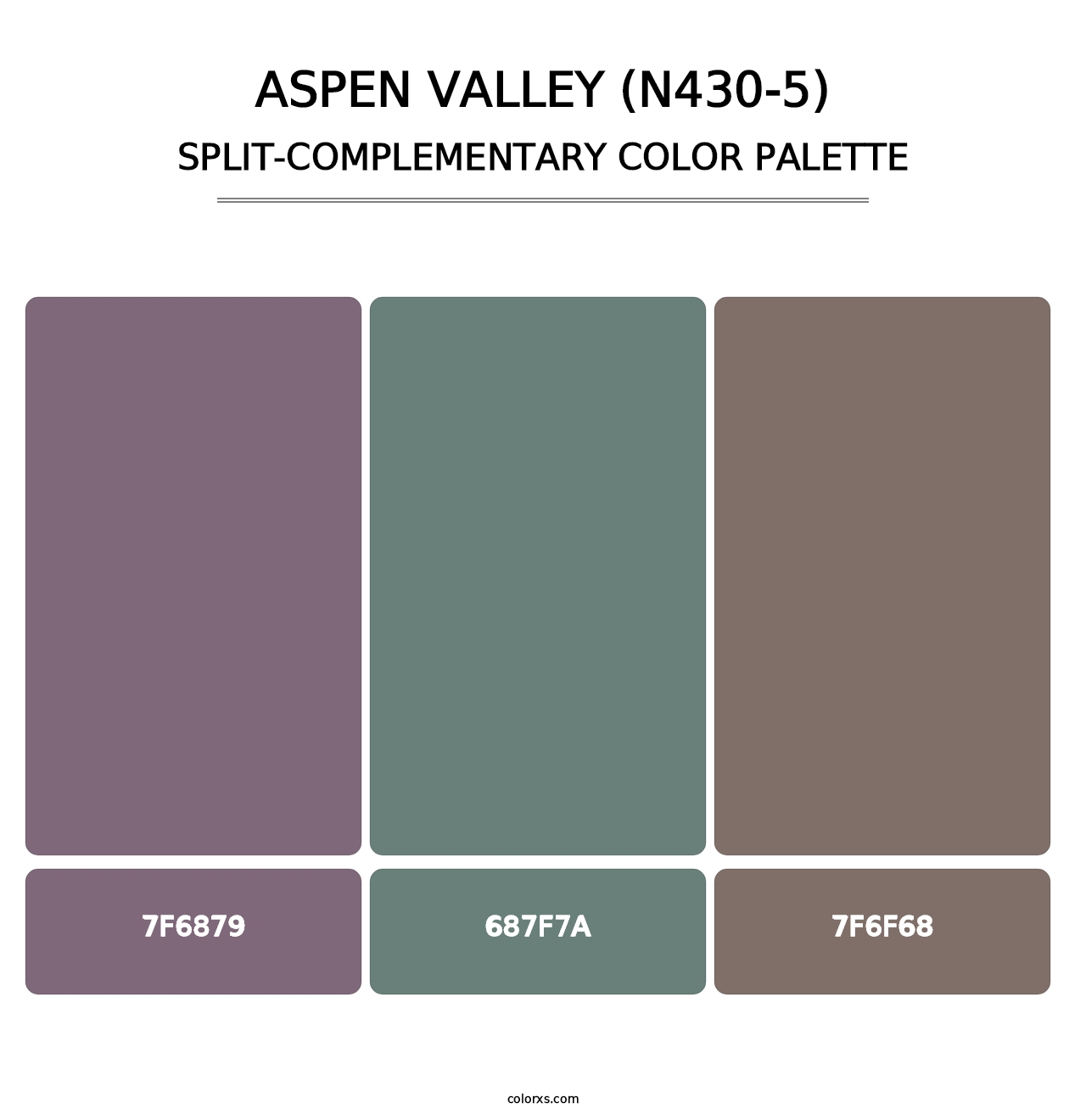 Aspen Valley (N430-5) - Split-Complementary Color Palette