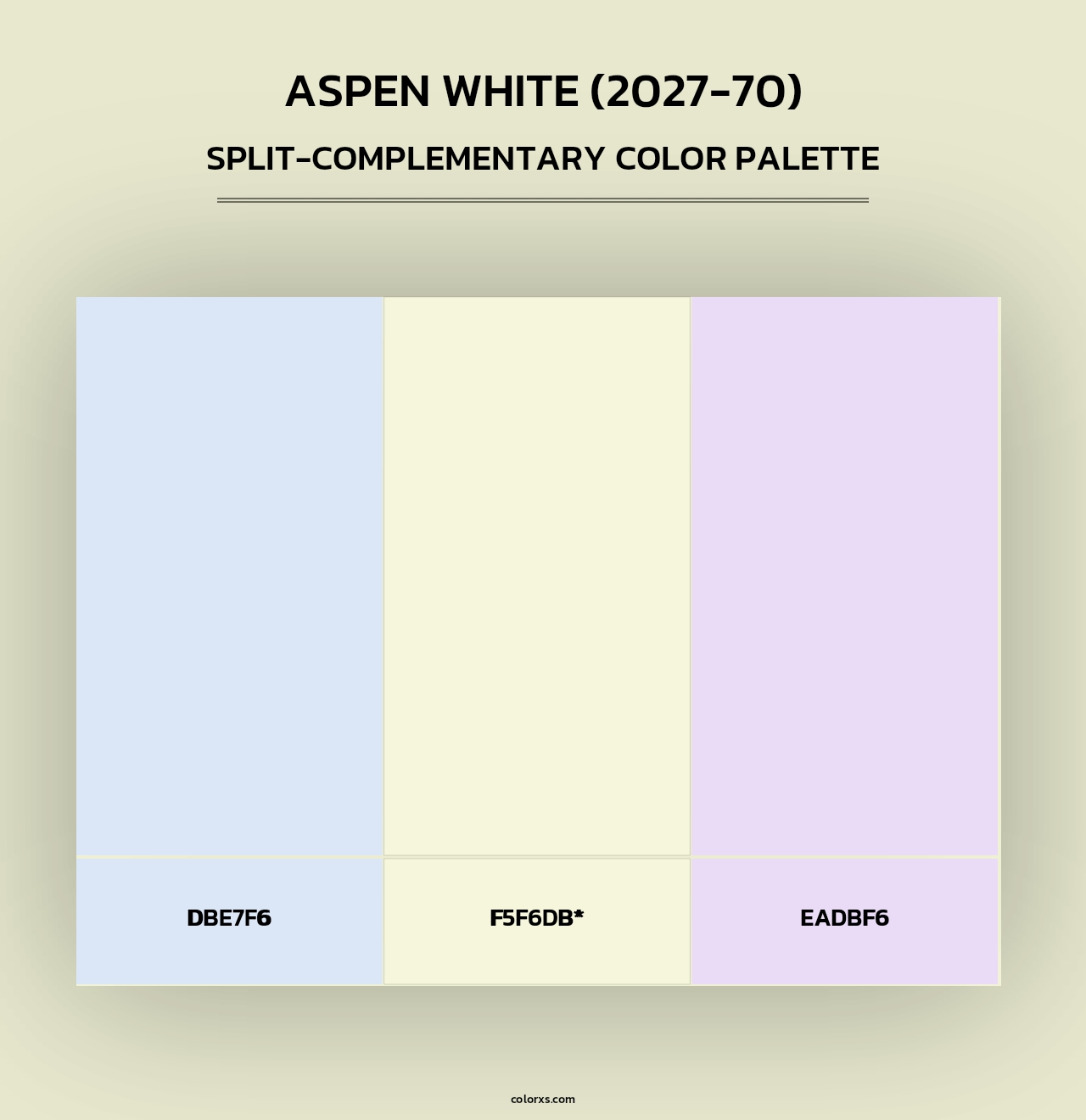 Aspen White (2027-70) - Split-Complementary Color Palette
