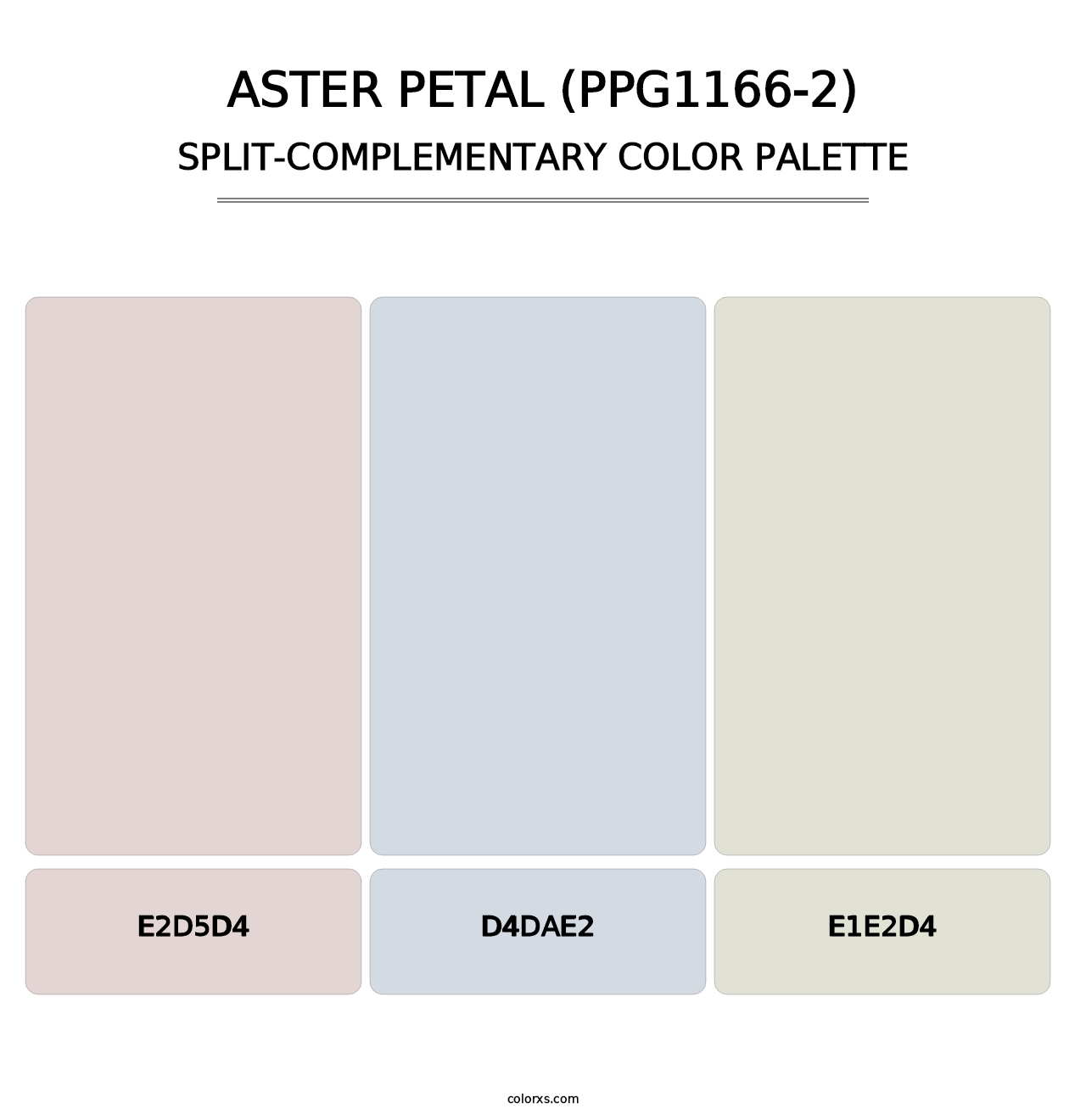 Aster Petal (PPG1166-2) - Split-Complementary Color Palette