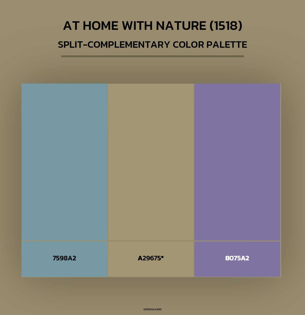 At Home with Nature (1518) - Split-Complementary Color Palette