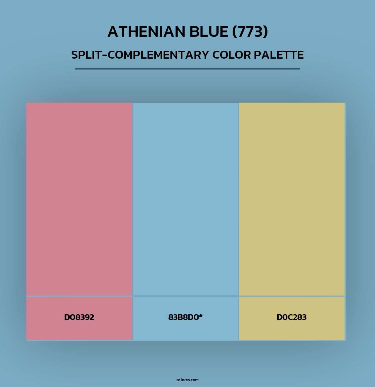 Athenian Blue (773) - Split-Complementary Color Palette