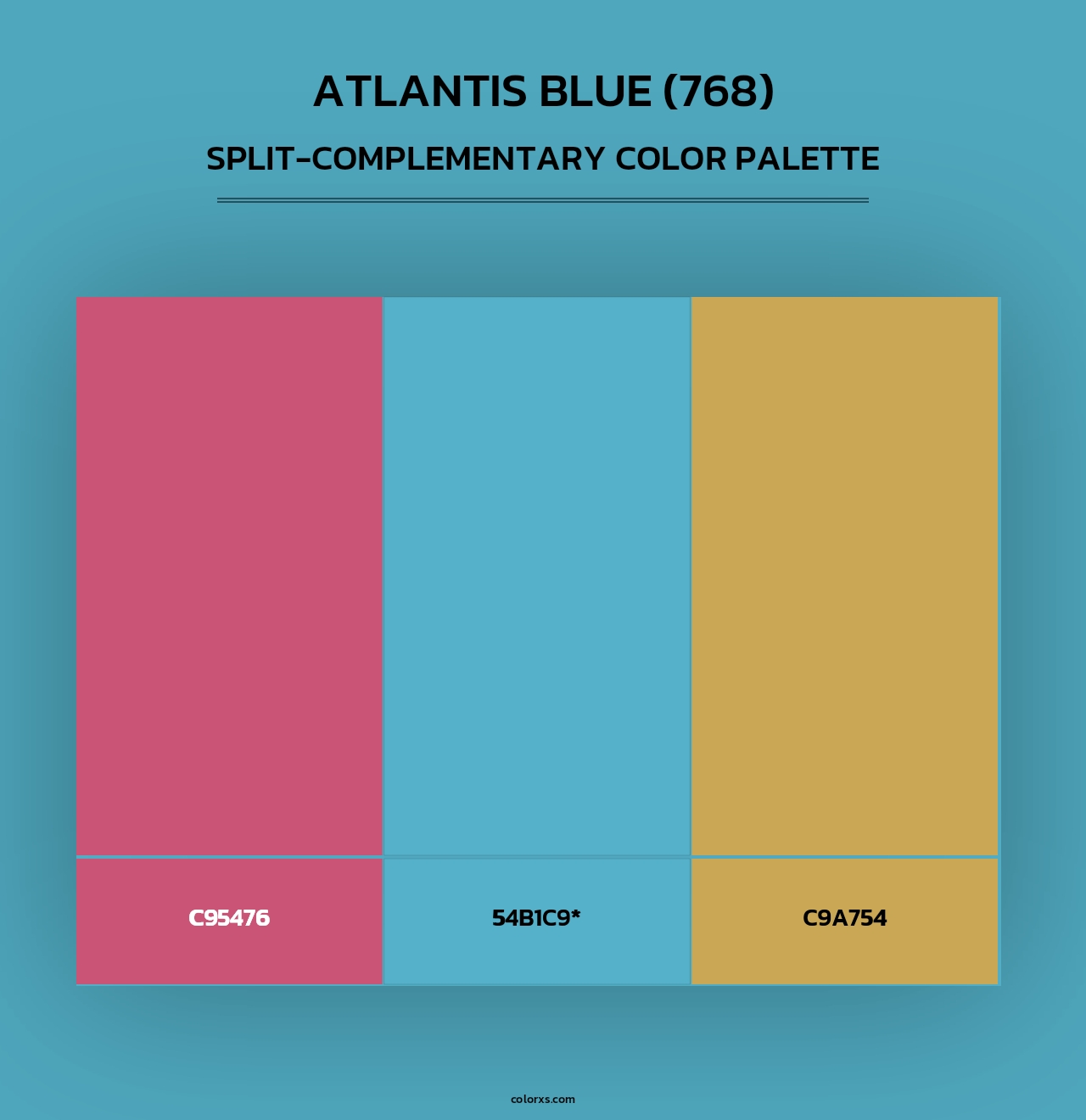 Atlantis Blue (768) - Split-Complementary Color Palette