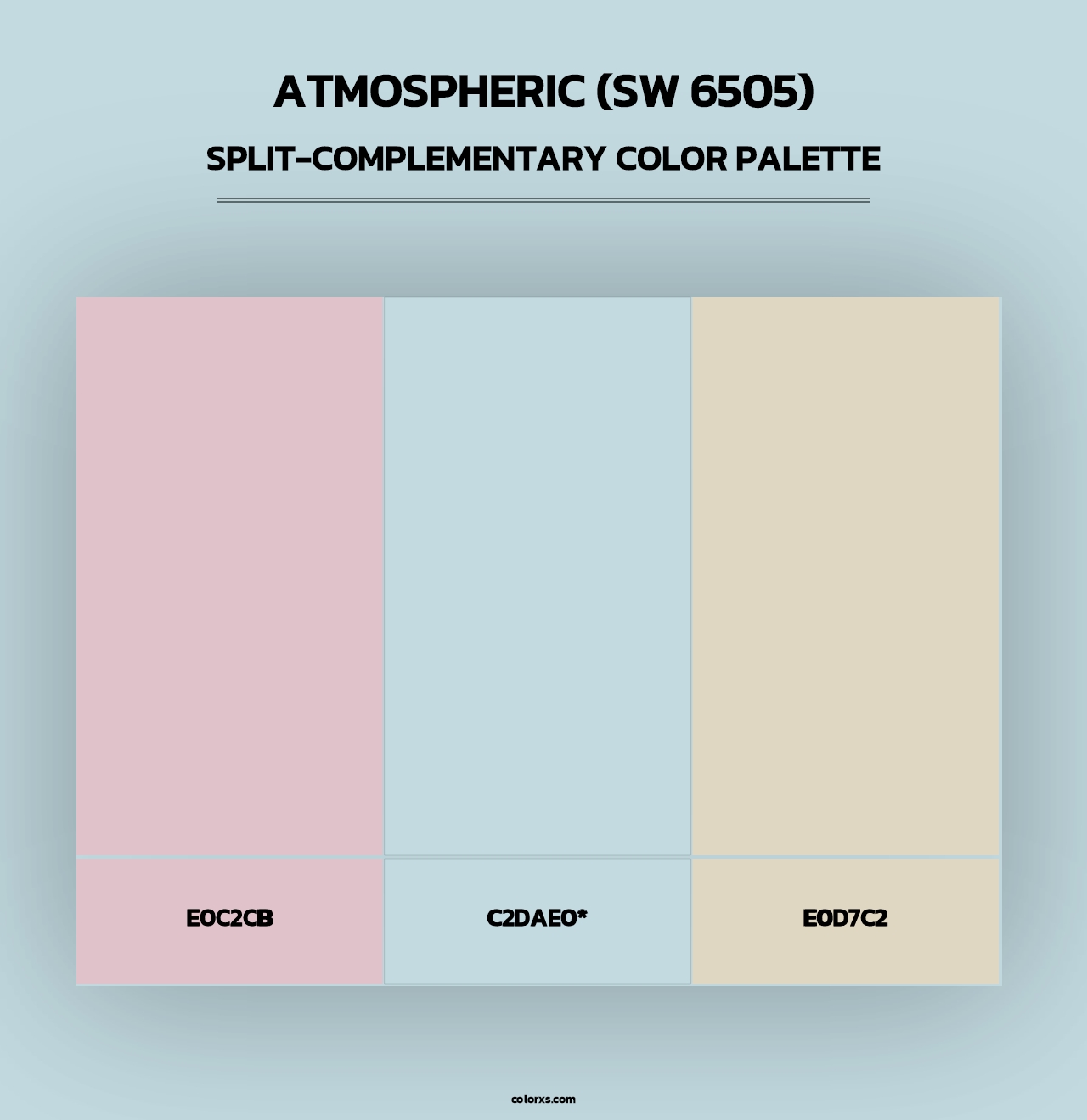 Atmospheric (SW 6505) - Split-Complementary Color Palette