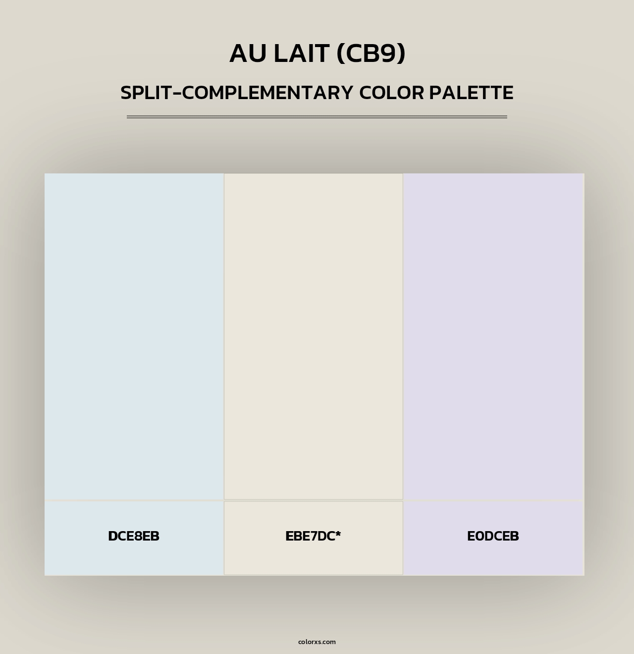 Au Lait (CB9) - Split-Complementary Color Palette