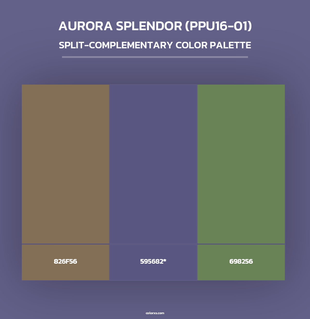 Aurora Splendor (PPU16-01) - Split-Complementary Color Palette