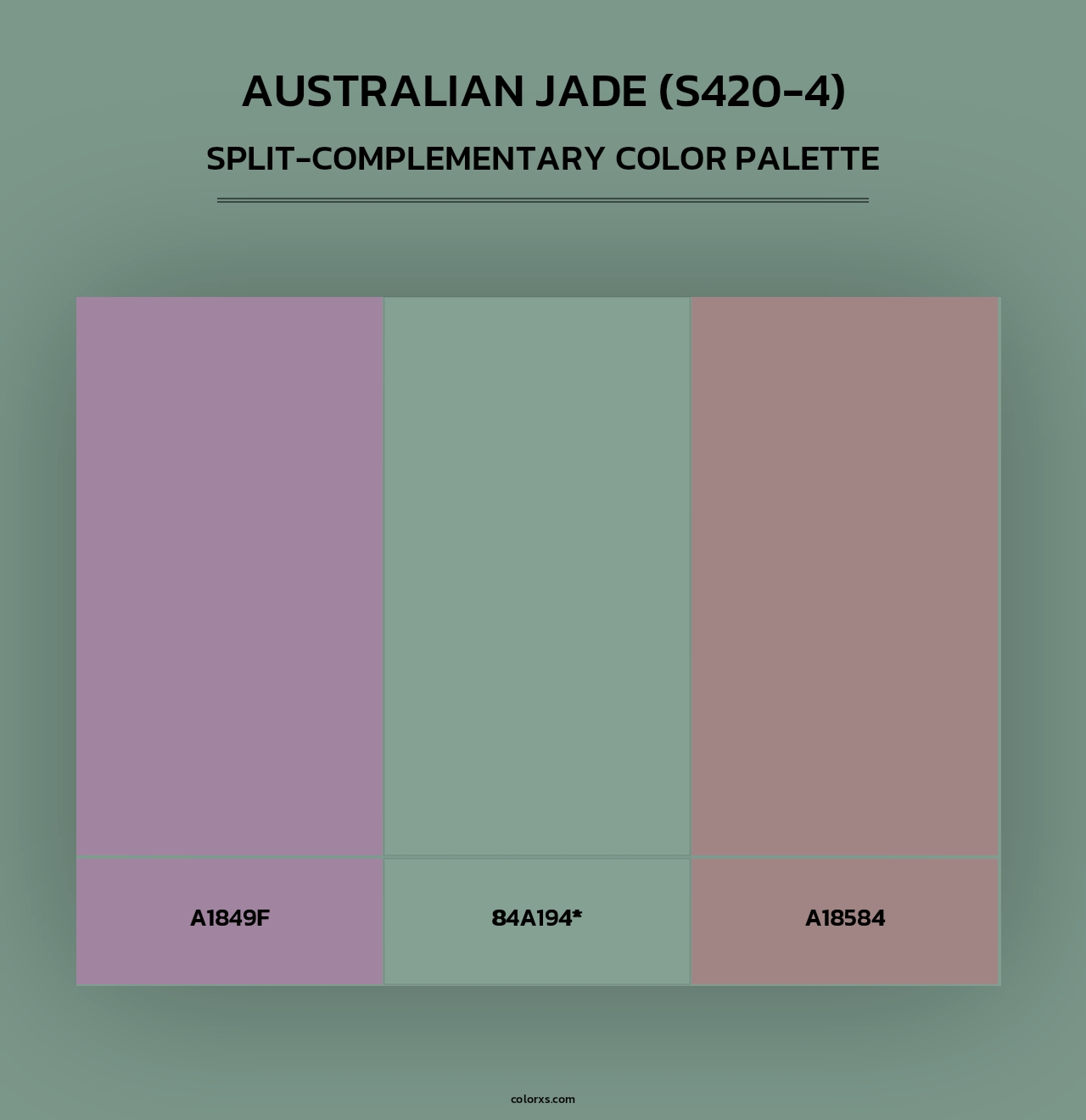 Australian Jade (S420-4) - Split-Complementary Color Palette