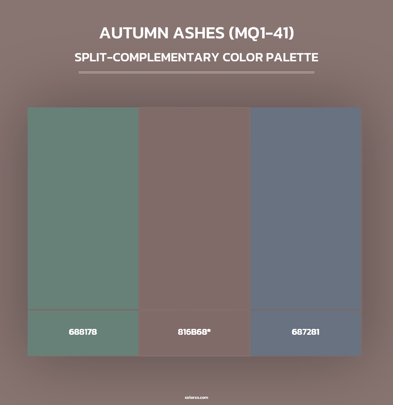 Autumn Ashes (MQ1-41) - Split-Complementary Color Palette