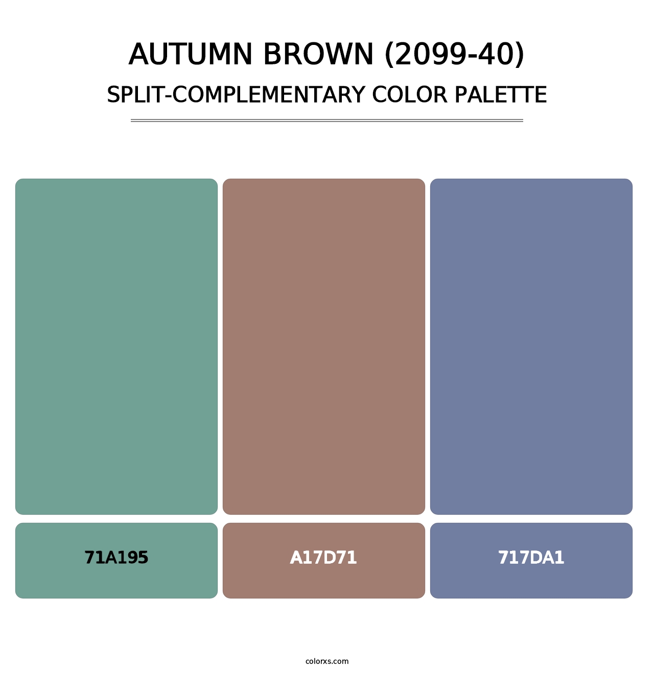Autumn Brown (2099-40) - Split-Complementary Color Palette