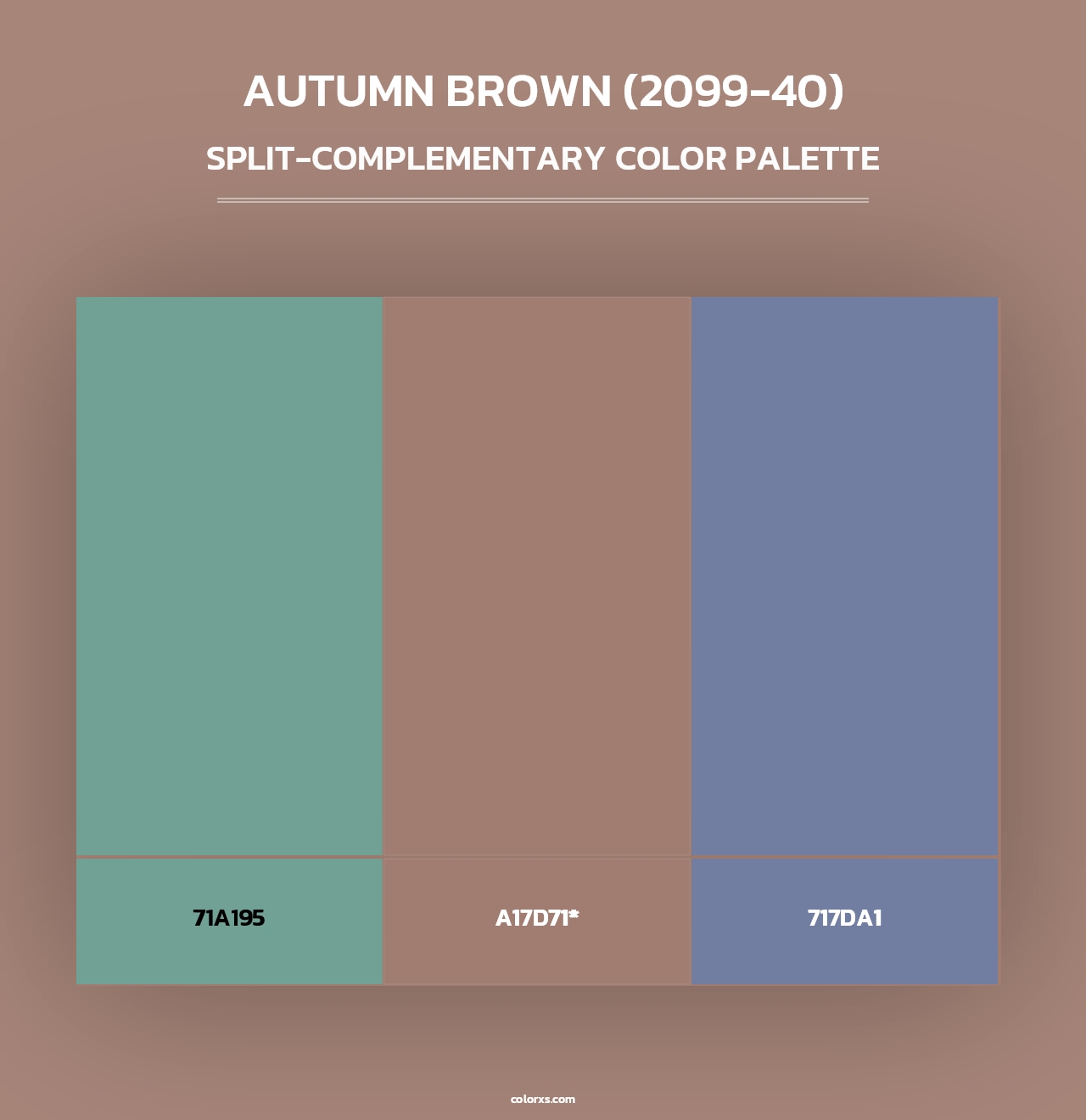 Autumn Brown (2099-40) - Split-Complementary Color Palette