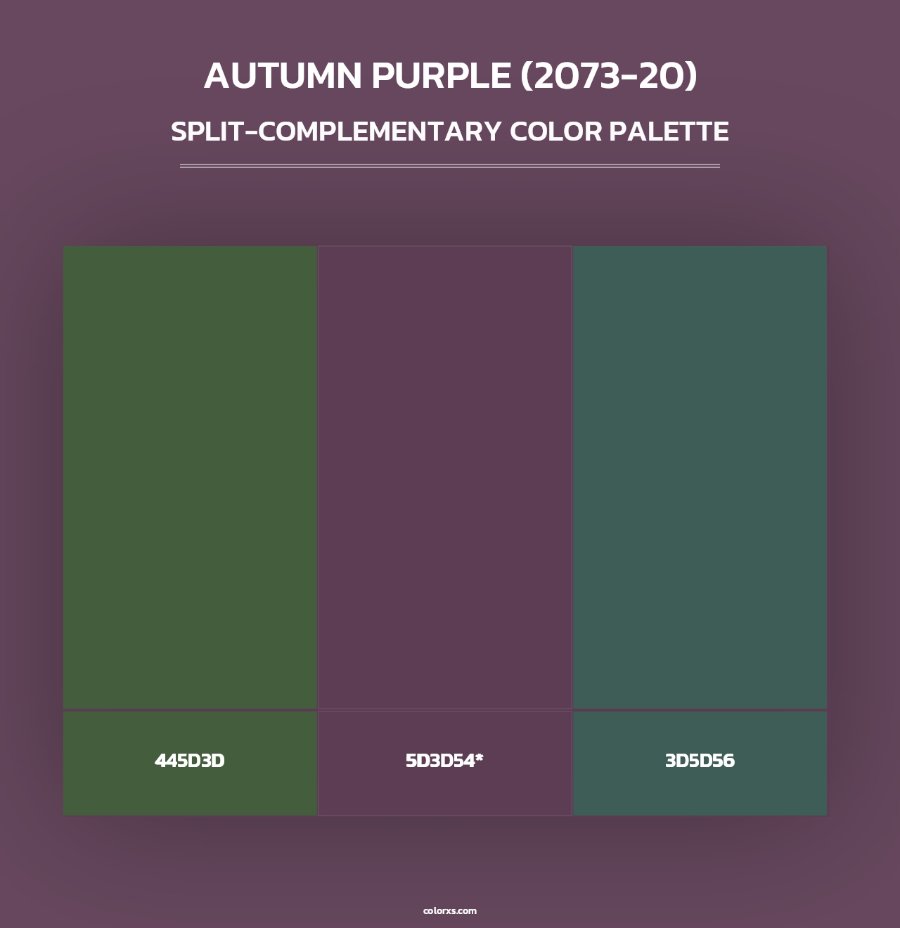 Autumn Purple (2073-20) - Split-Complementary Color Palette