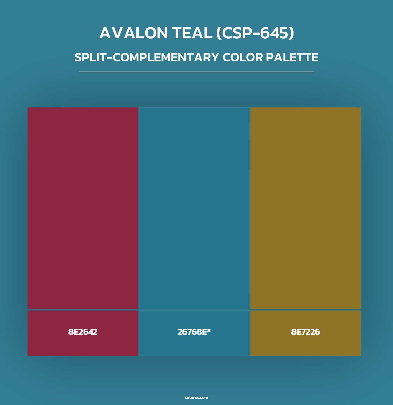 Avalon Teal (CSP-645) - Split-Complementary Color Palette