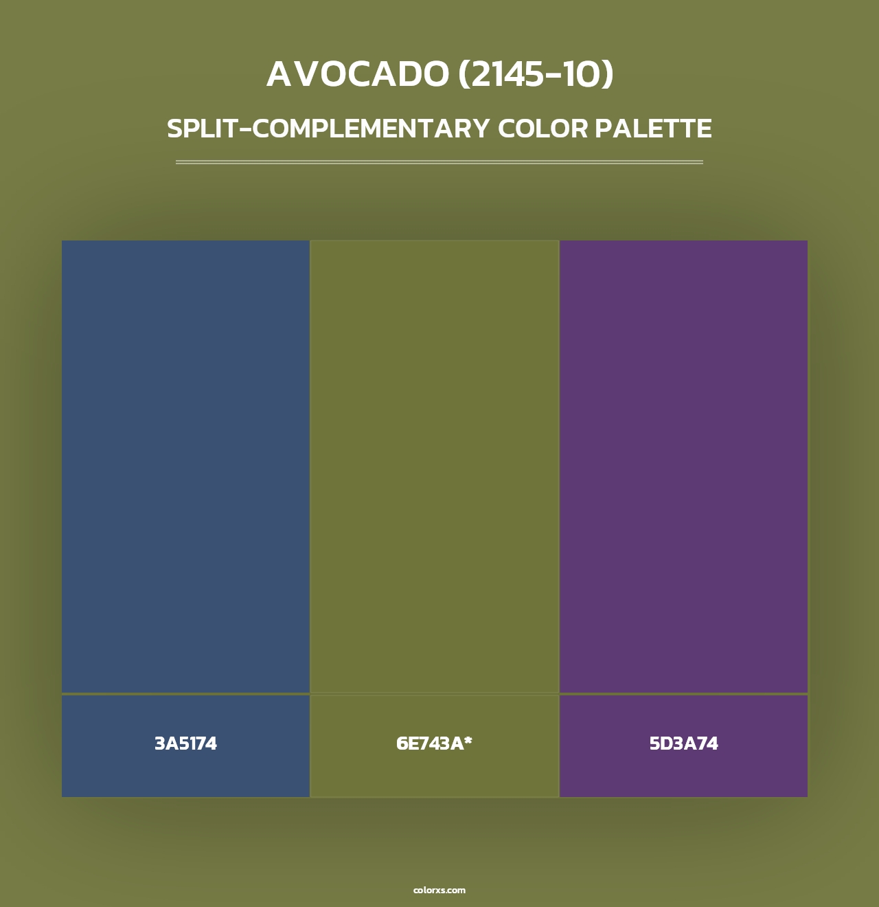 Avocado (2145-10) - Split-Complementary Color Palette