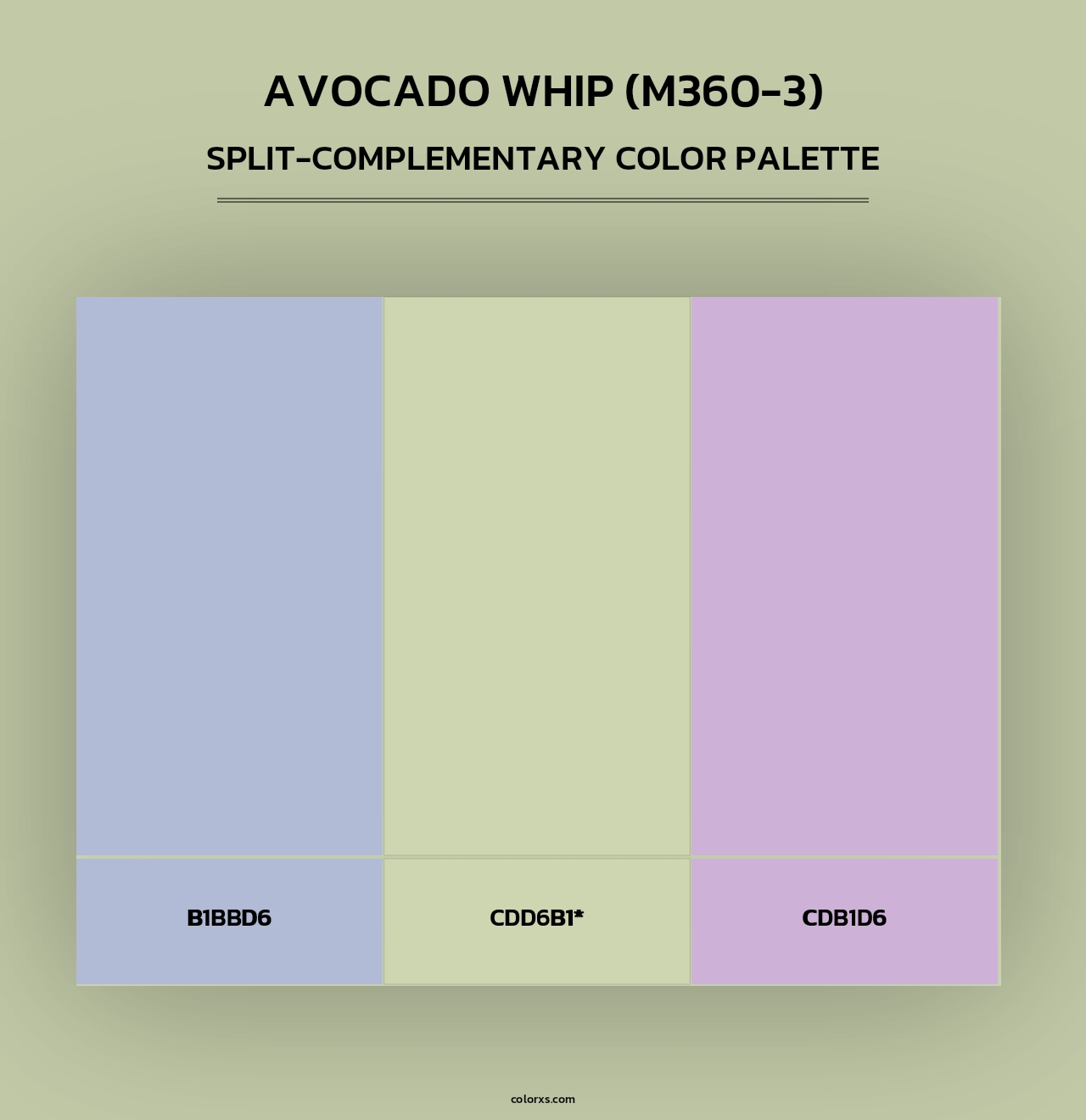 Avocado Whip (M360-3) - Split-Complementary Color Palette