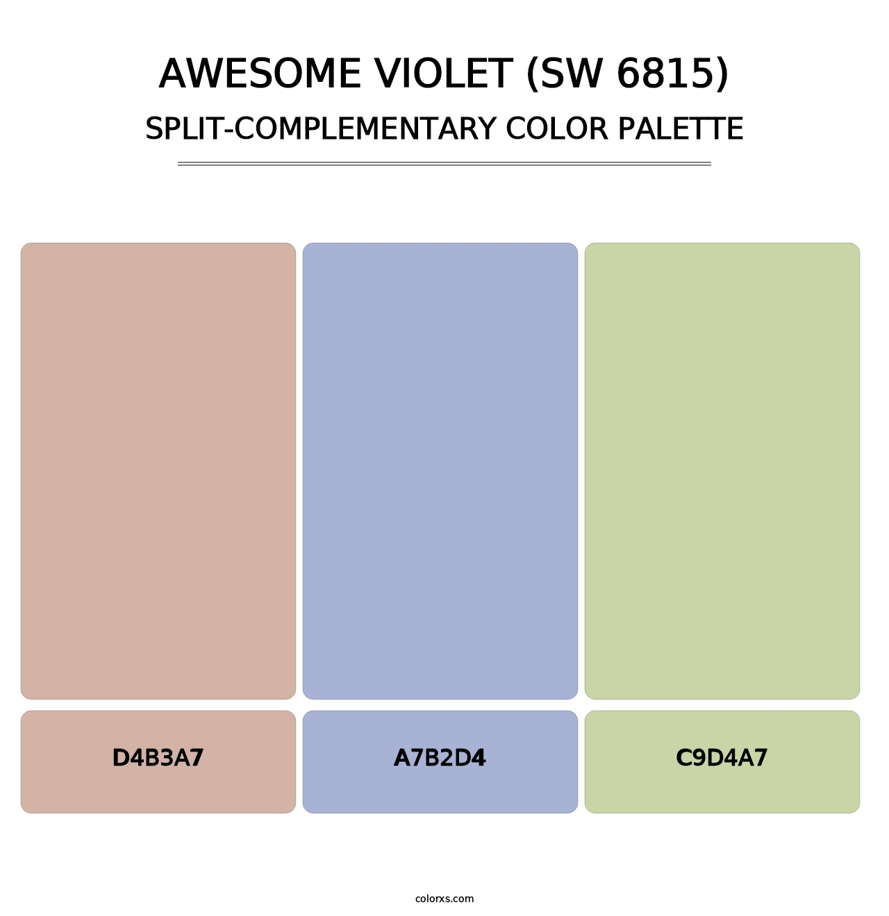 Awesome Violet (SW 6815) - Split-Complementary Color Palette