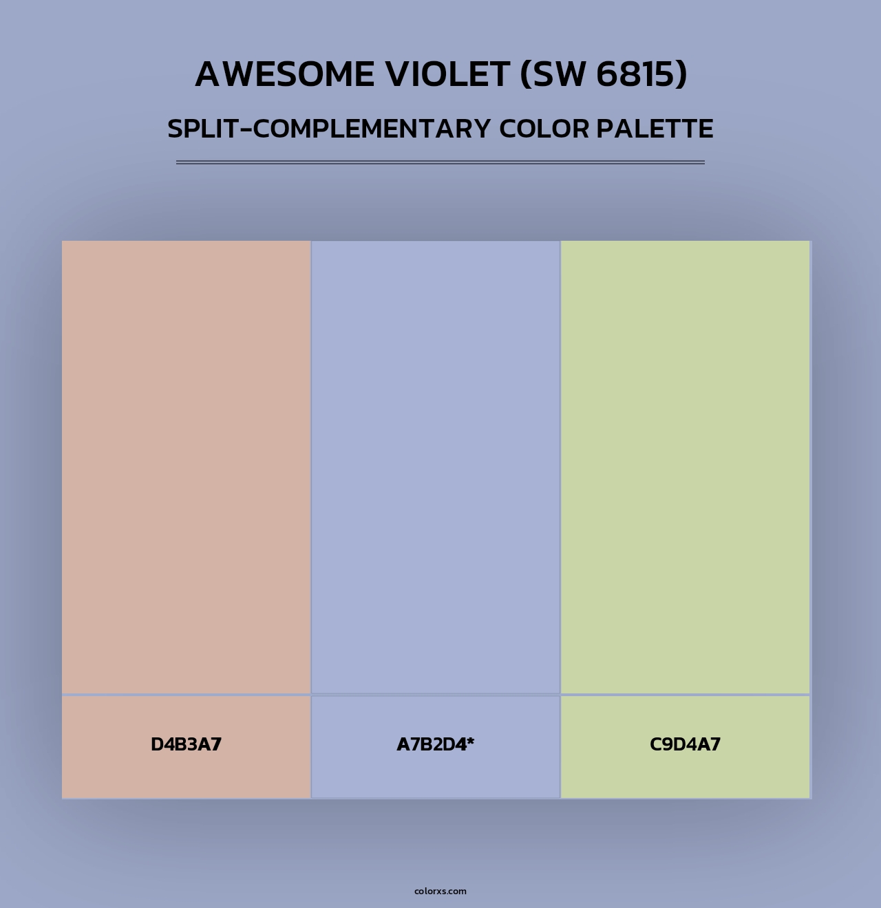 Awesome Violet (SW 6815) - Split-Complementary Color Palette