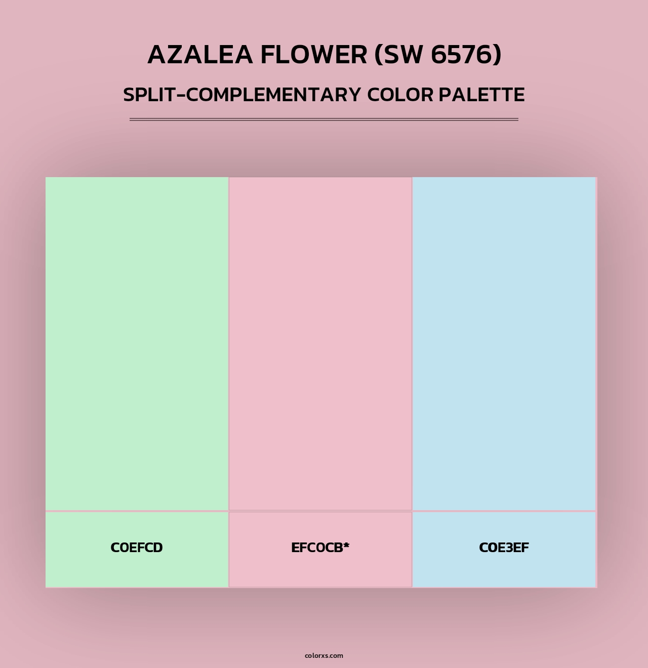 Azalea Flower (SW 6576) - Split-Complementary Color Palette