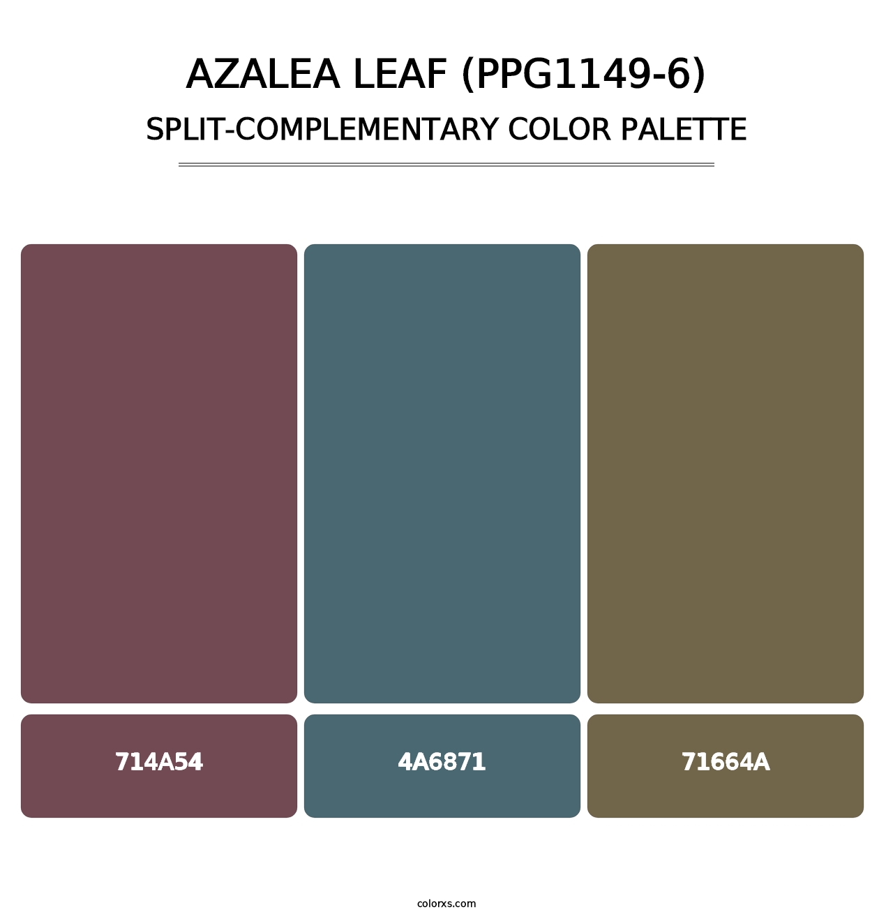 Azalea Leaf (PPG1149-6) - Split-Complementary Color Palette