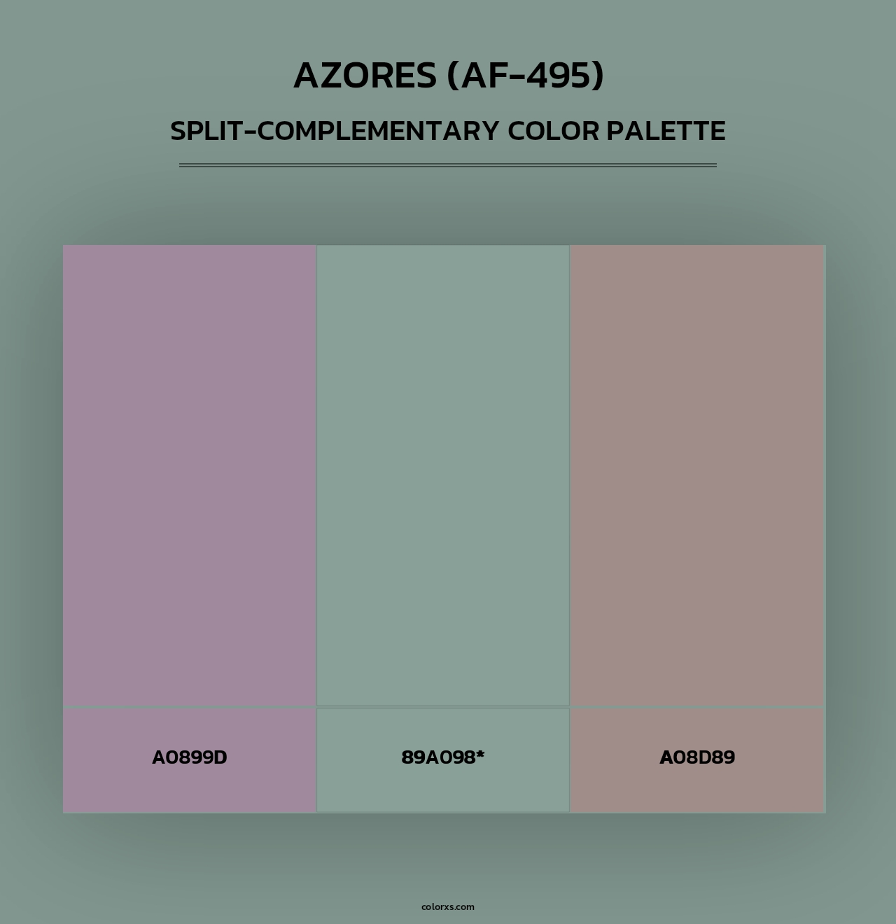 Azores (AF-495) - Split-Complementary Color Palette